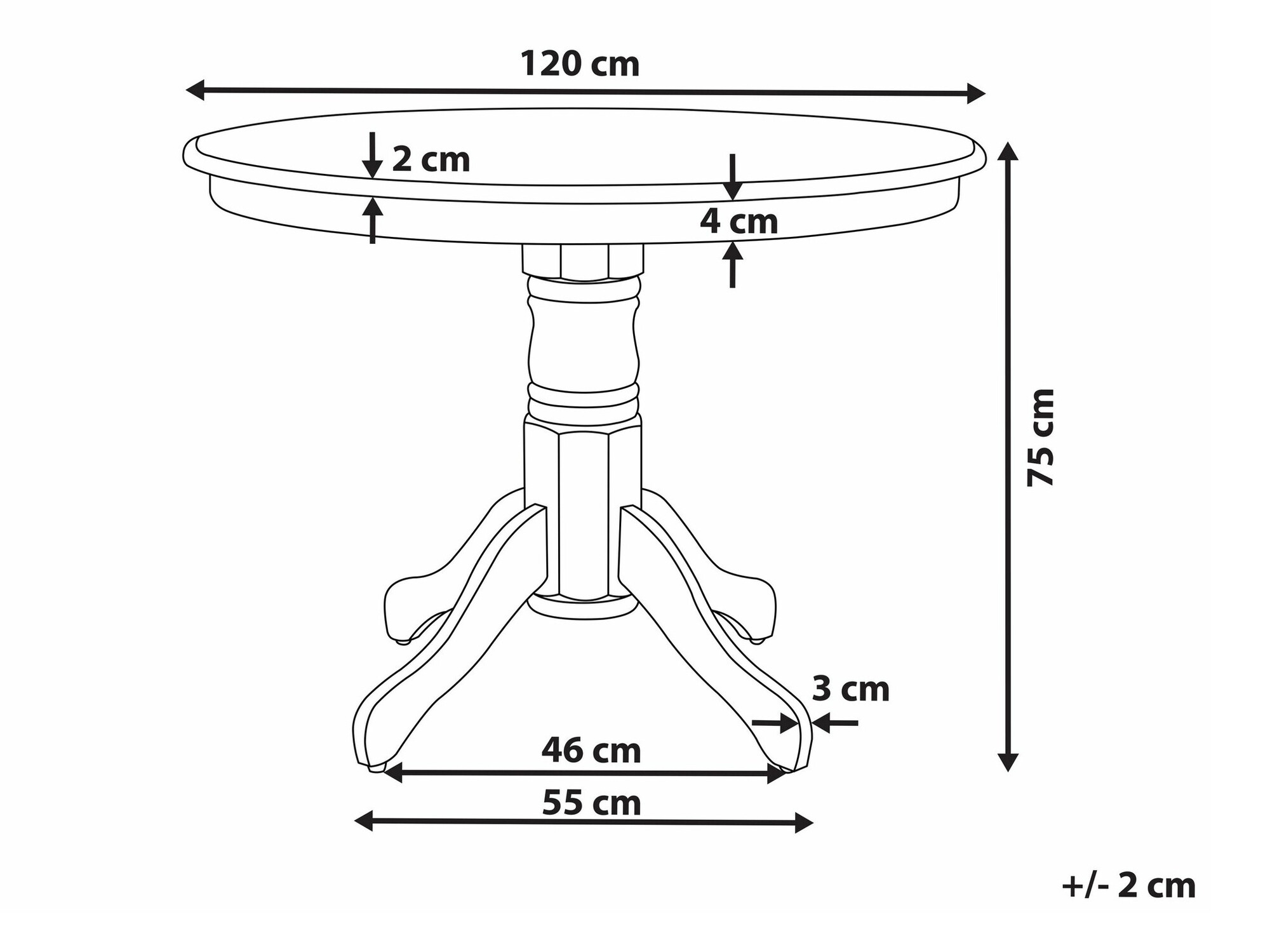 Τραπέζι Berwyn 2369 (Μαύρο)