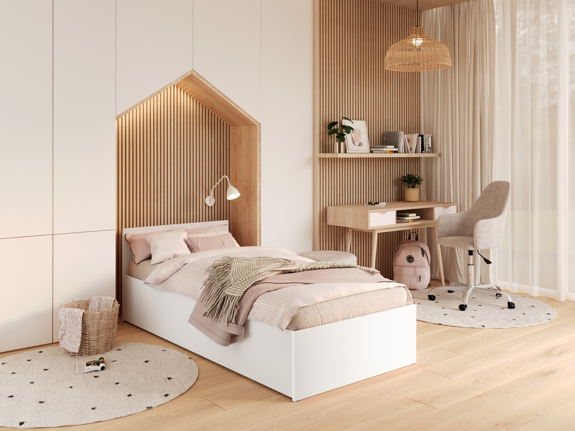 Bed Aurora 157 (White)