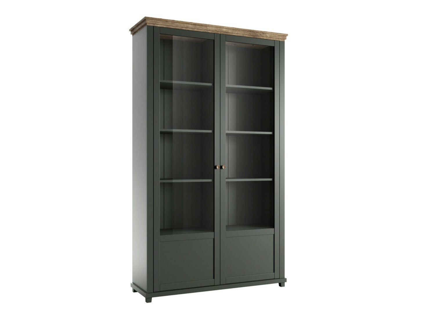 Βιβλιοθήκη Tolnue 102 (Σκούρο πράσινο + Δρυς Λευκάδας)