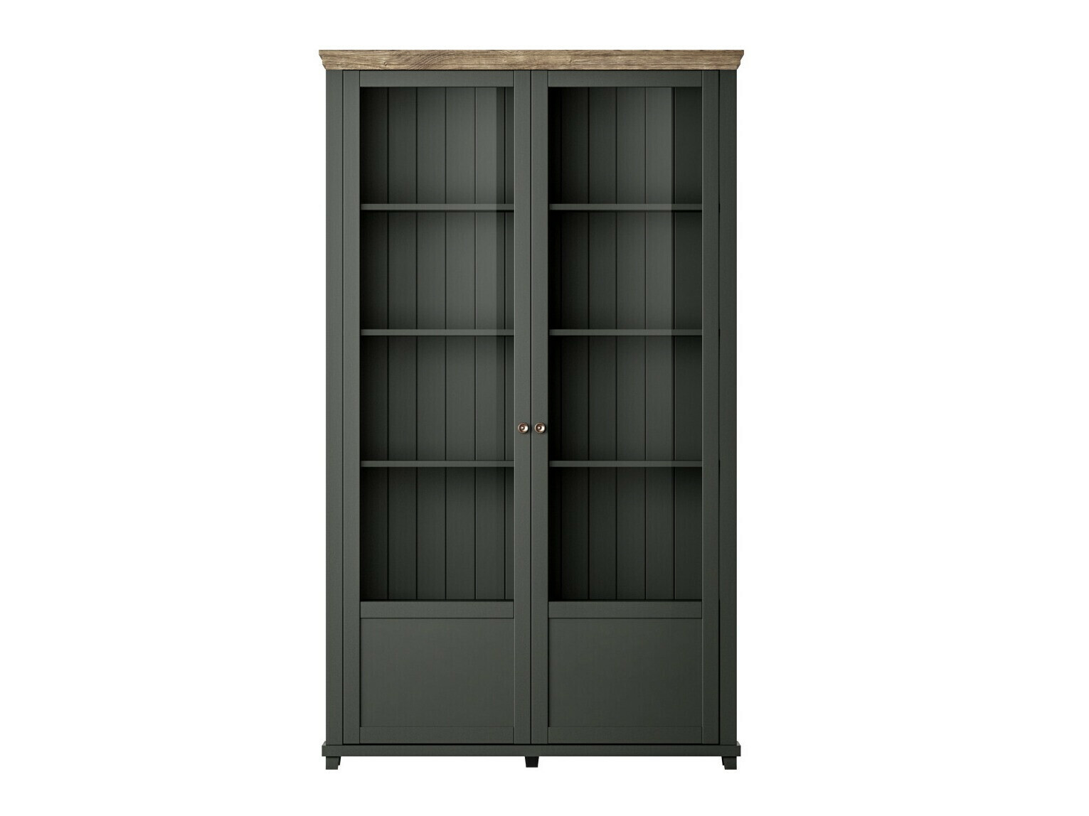Bookcase Tolnue 102 (Dark green + Lefkas oak)