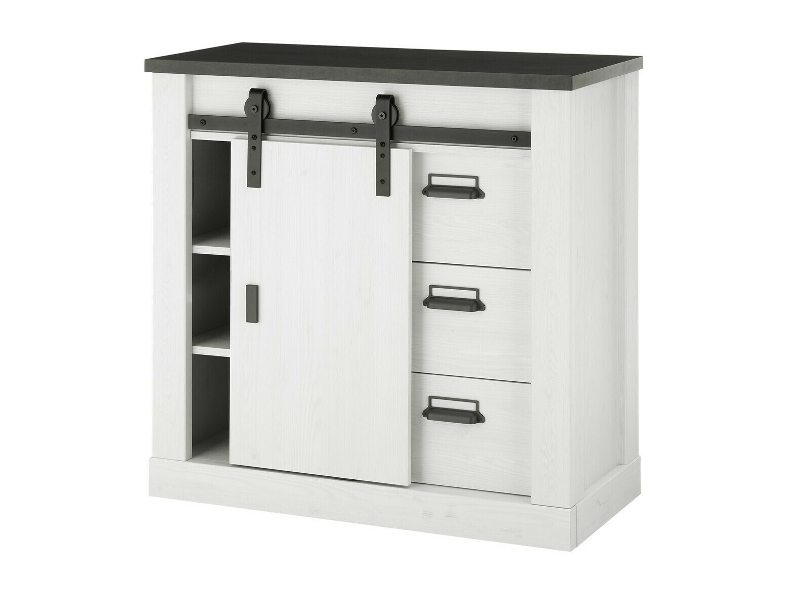 Σετ διαδρόμου Cirtale 129 (Λευκασμένο πεύκο + Antrahite)