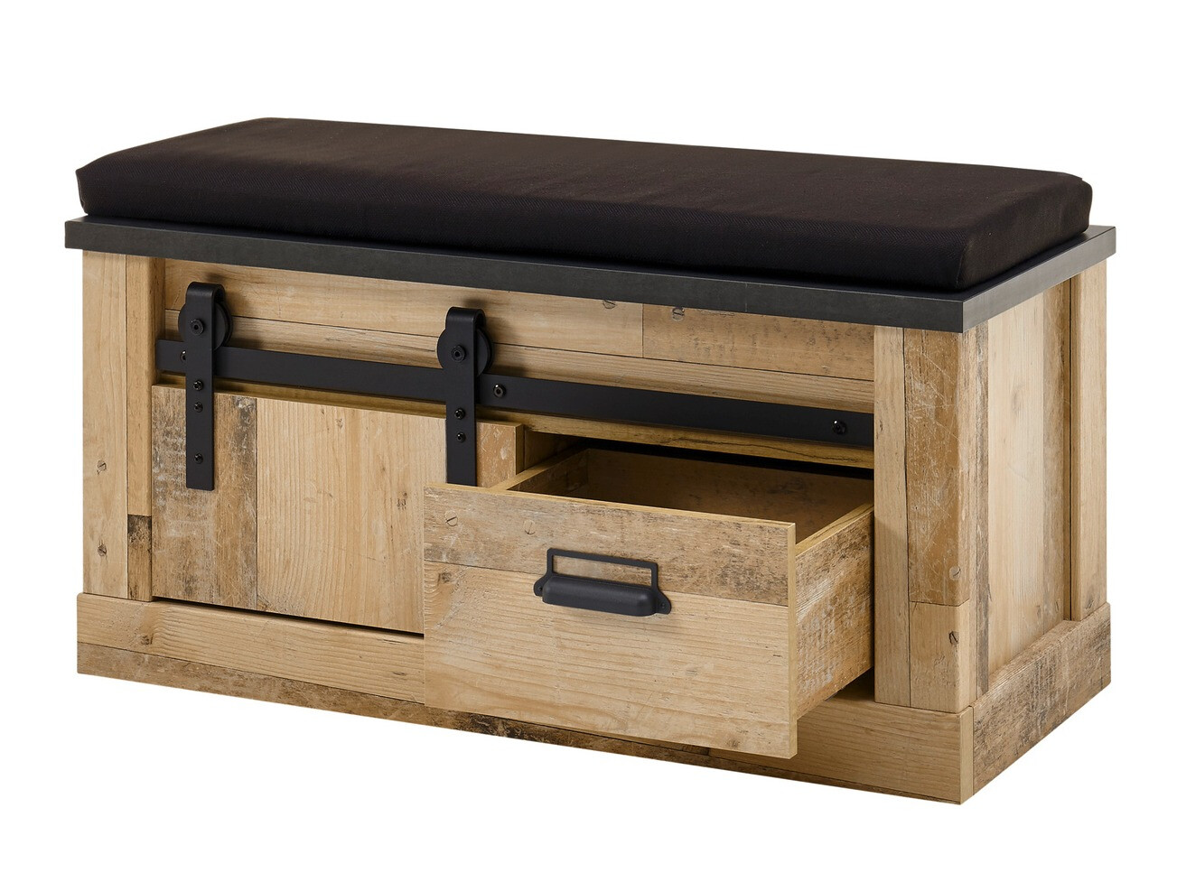 Σετ διαδρόμου Cirtale 130 (Παλαιωμένο χρώμα ξύλου + Ανθρακί)