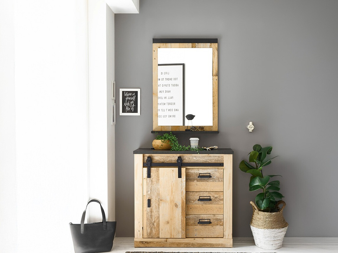 Hallway set Cirtale 129 (Aged wood + Anthracite)