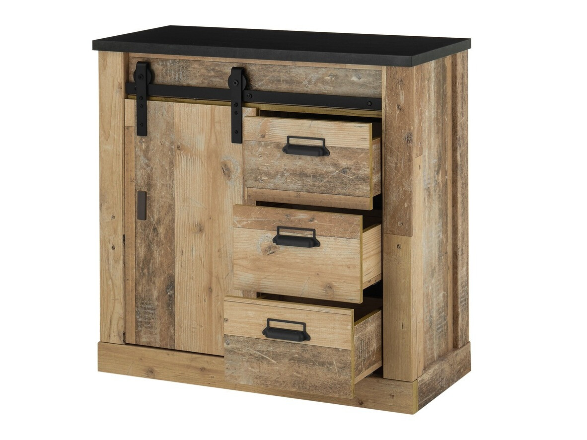 Living room set Cirtale 132 (Aged wood + Anthracite)