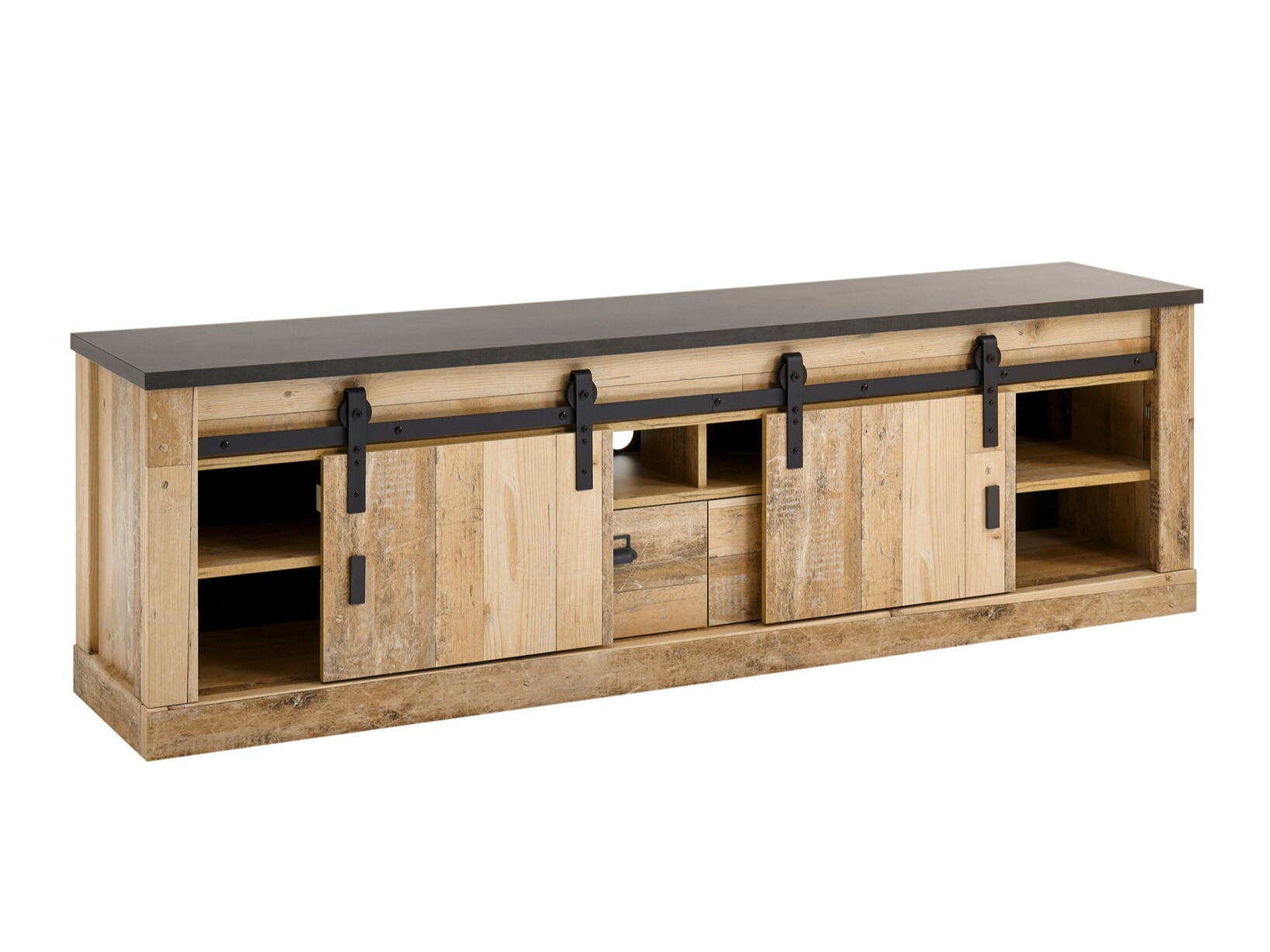 Living room set Cirtale 132 (Aged wood + Anthracite)