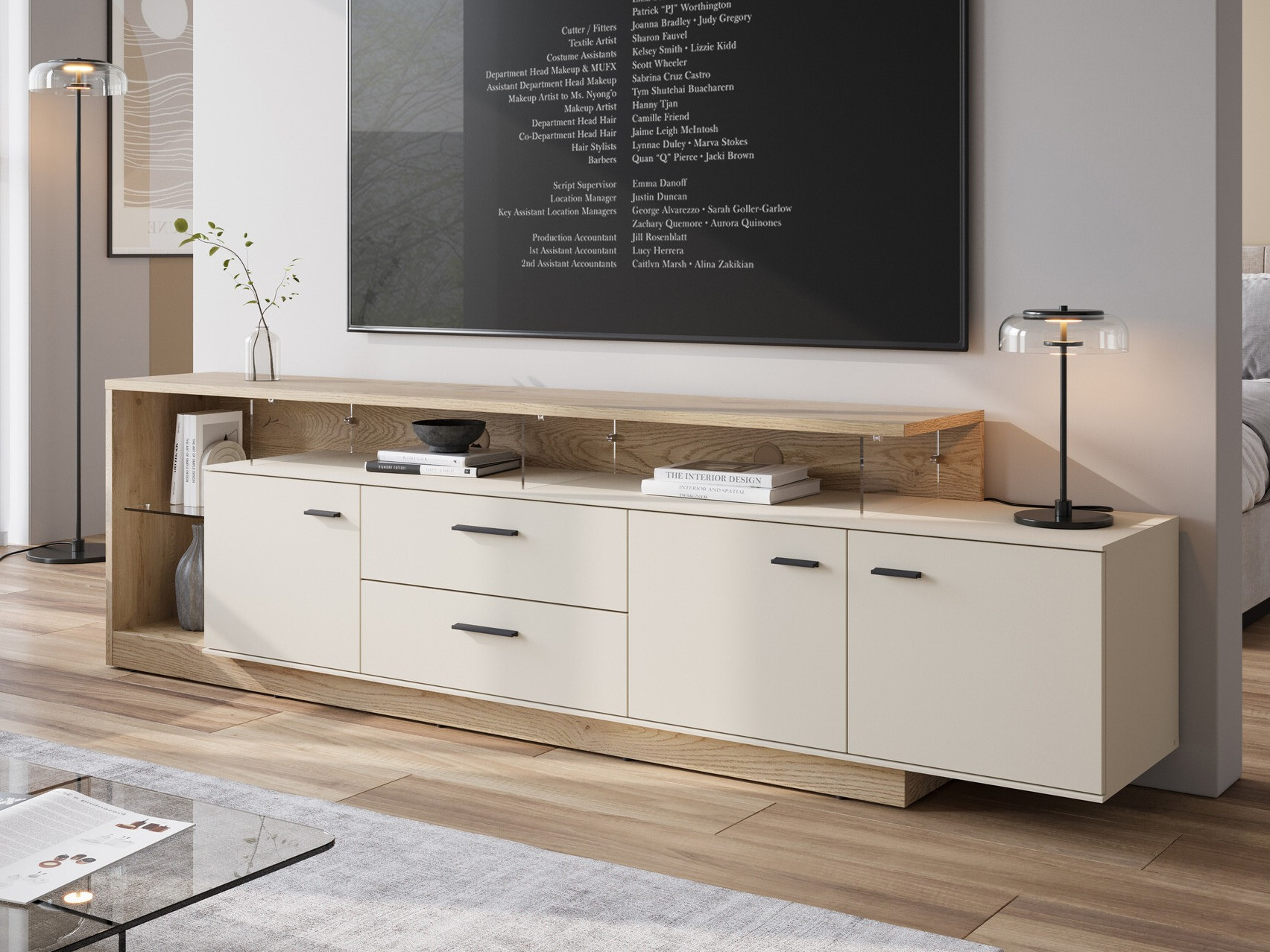 TV stand Ontario 138 (Sonoma oak + Cashmere)