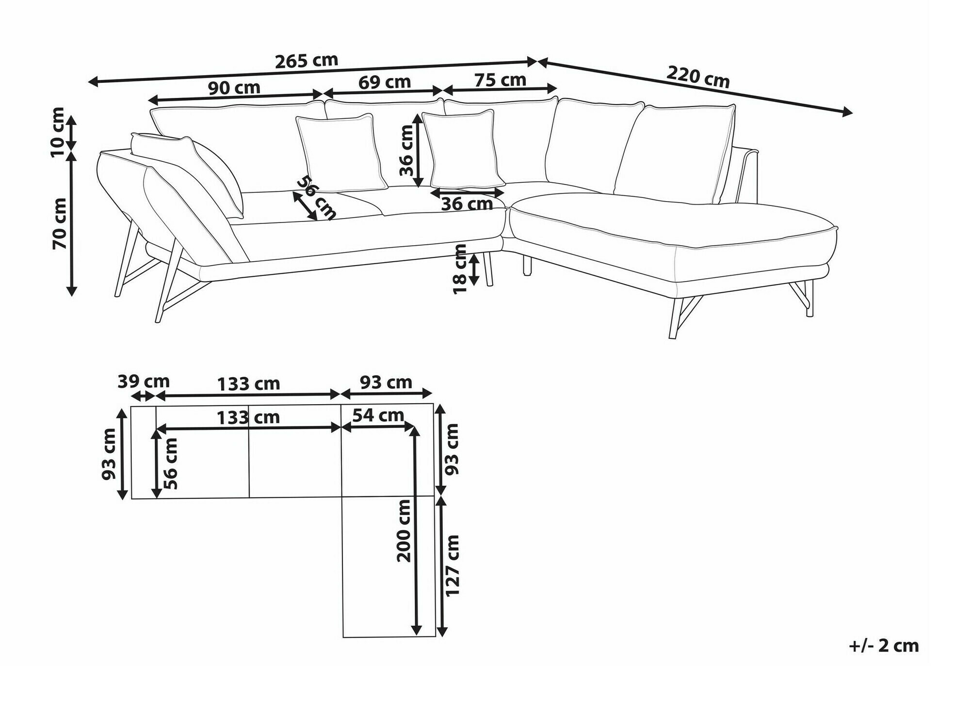 Corner sofa Berwyn 2380