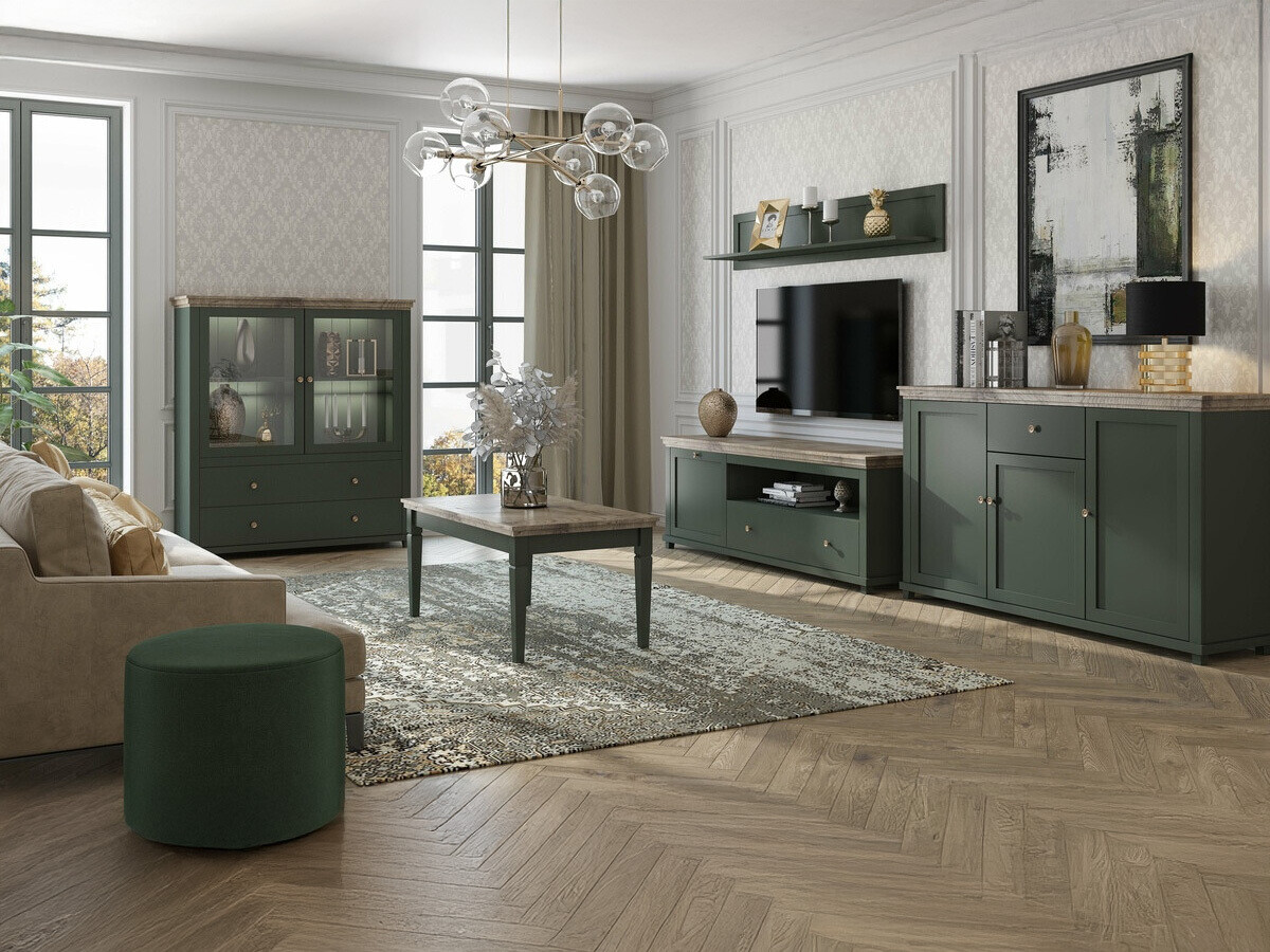 Συρταριέρα Tolnue 106 (Σκούρο πράσινο + Δρυς Λευκάδας)