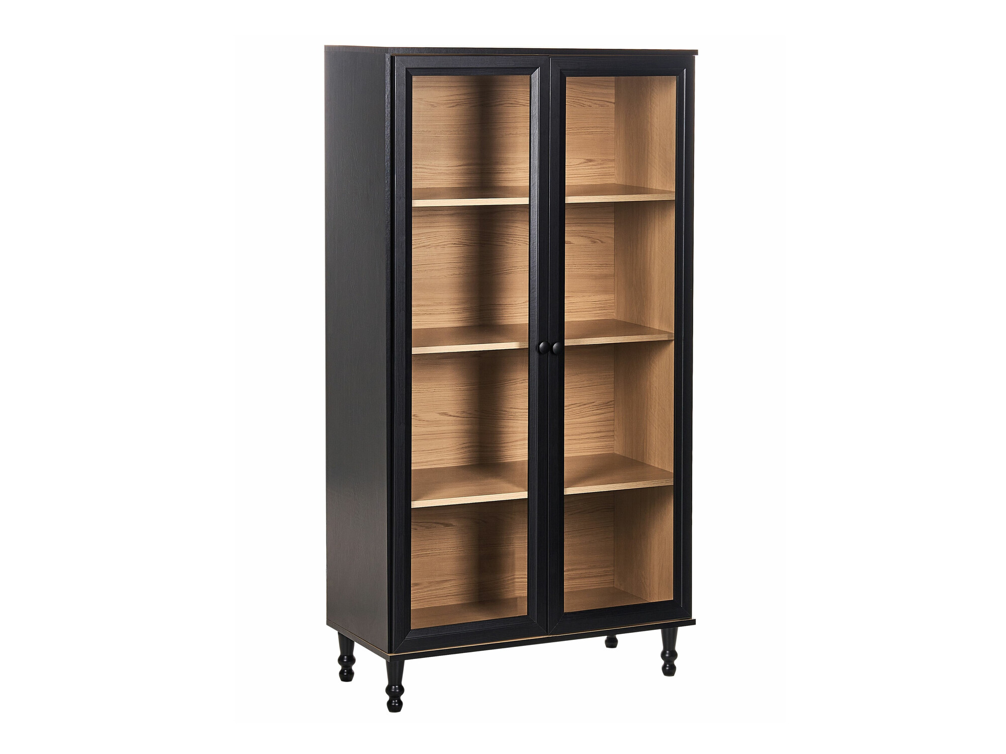Bookcase Berwyn 2385 (Black + Light wood)
