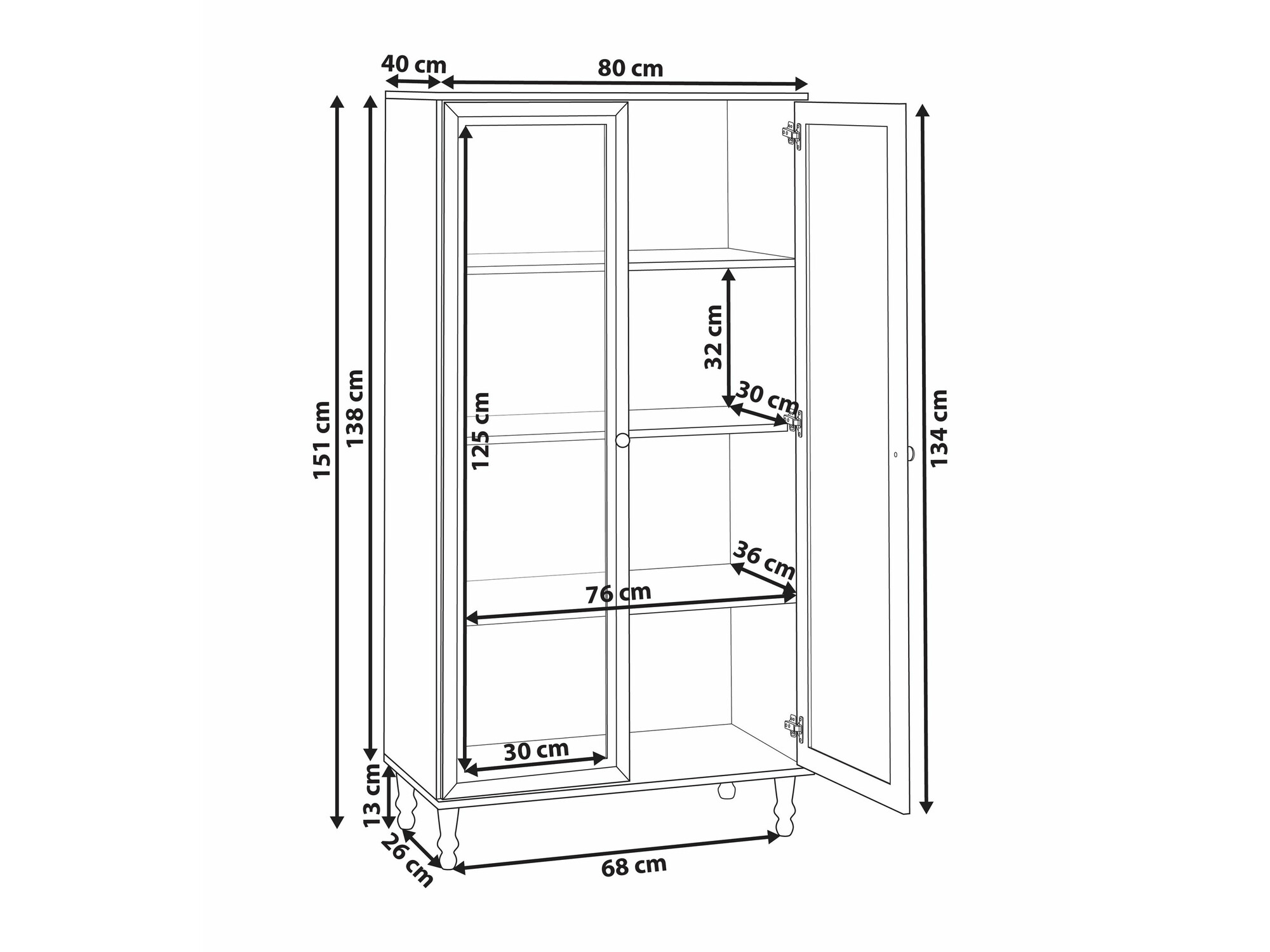 Bookcase Berwyn 2385 (White + Light wood)