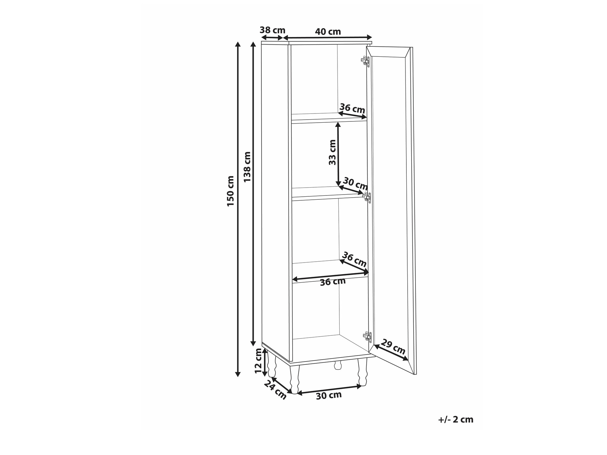 Bookcase Berwyn 2386 (White + Light wood)