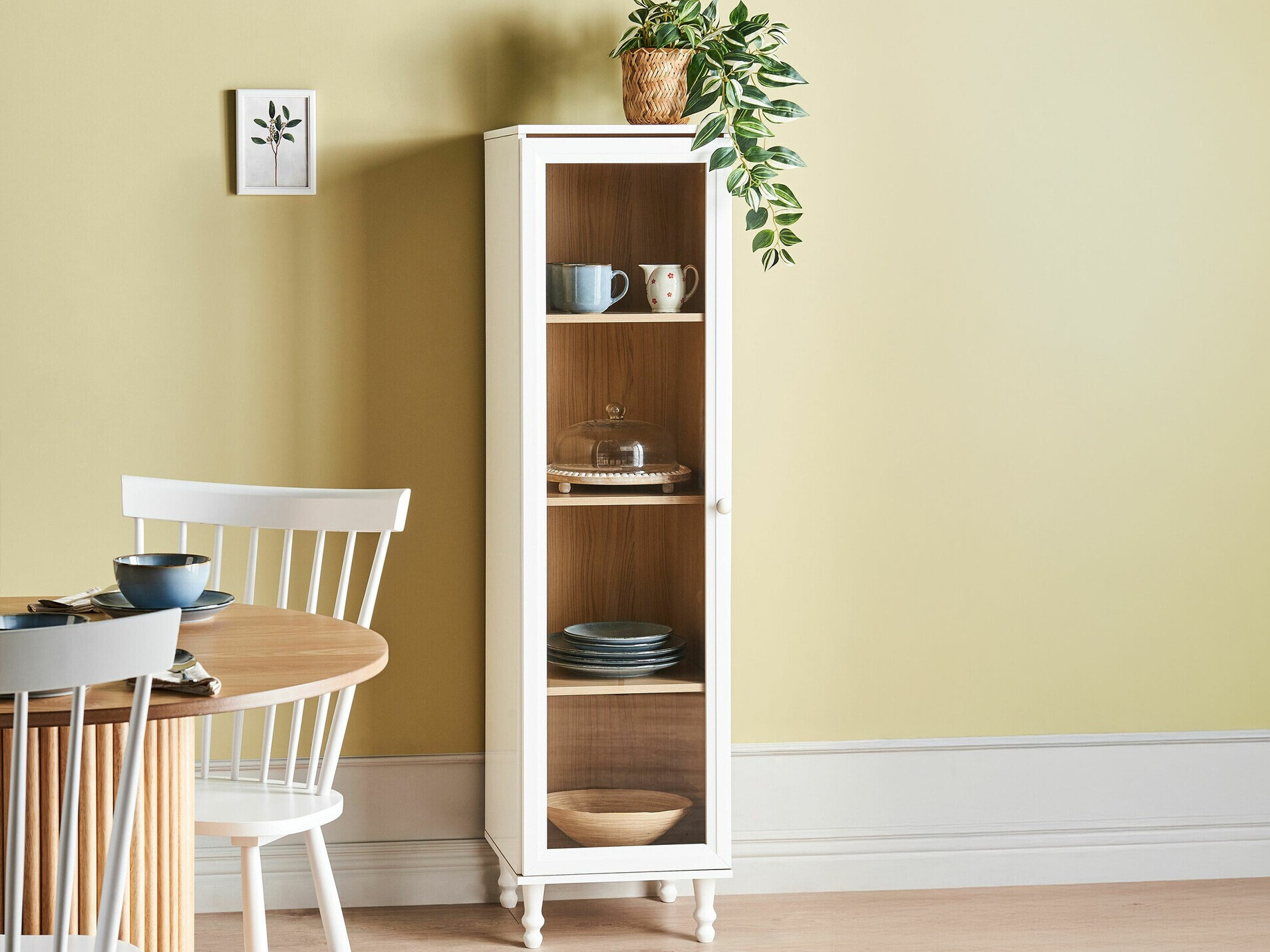 Βιβλιοθήκη Berwyn 2386 (Άσπρο + Ανοιχτό χρώμα ξύλου)