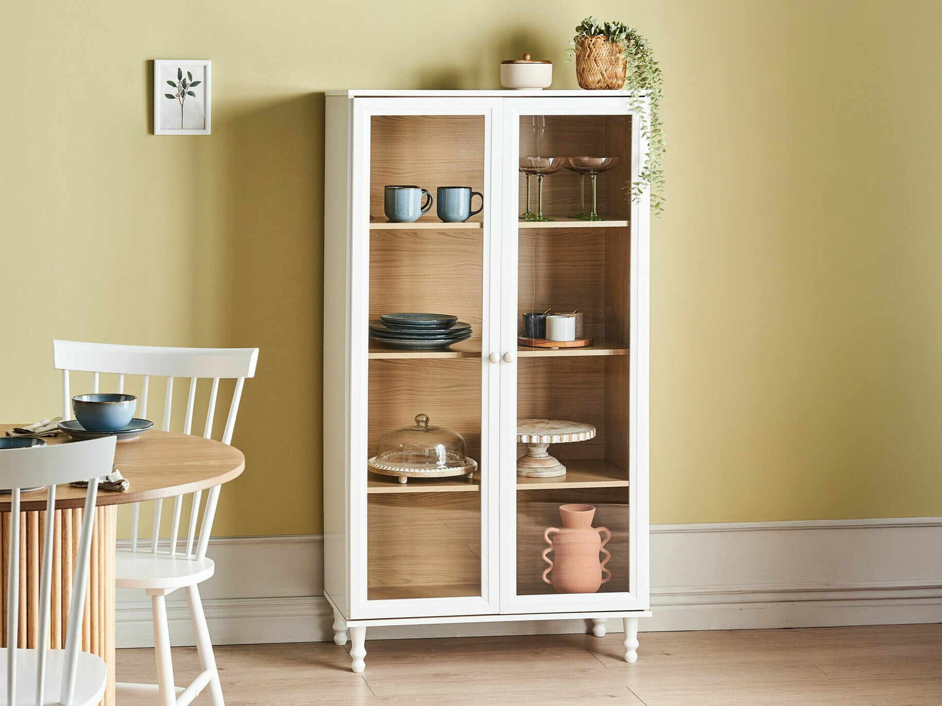 Bookcase Berwyn 2385 (White + Light wood)