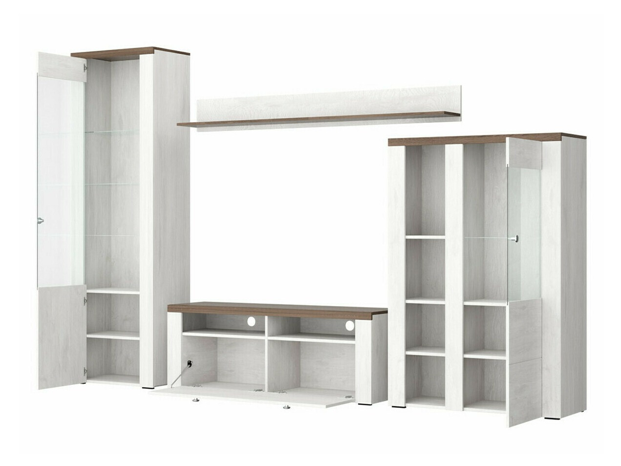 Σετ επίπλων σαλονιού Salelbo 100 (Καρυδί)