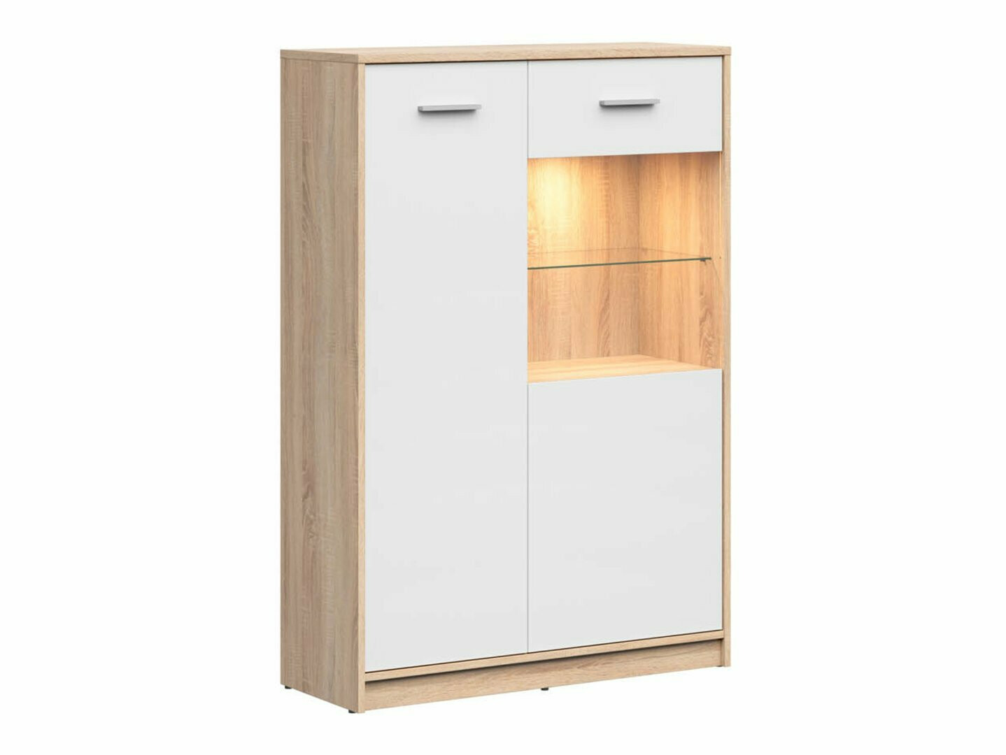 Βιβλιοθήκη Novsore 138 (Sonoma οξιά + Άσπρο)