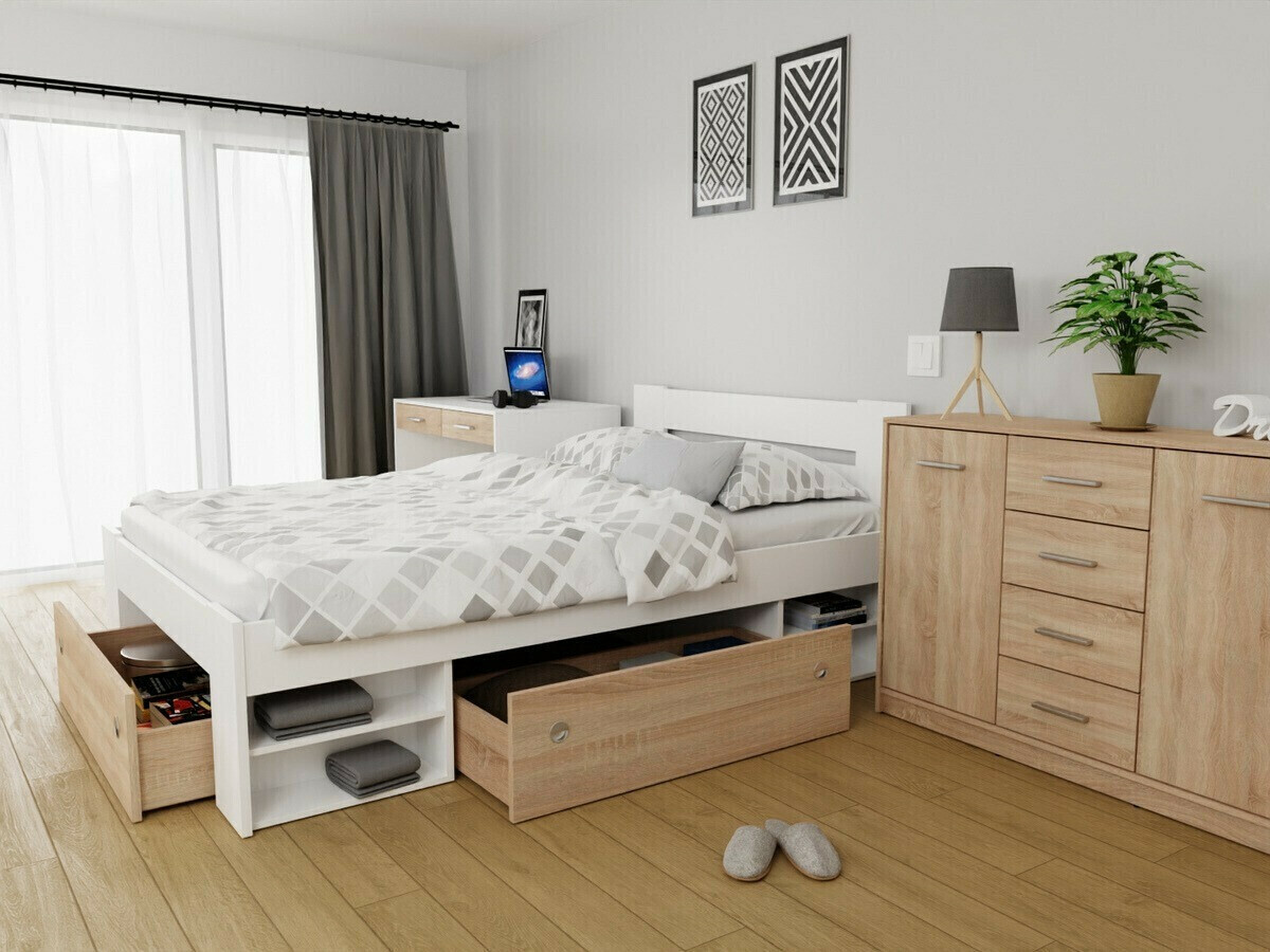 Bed Novsore 130 (White)