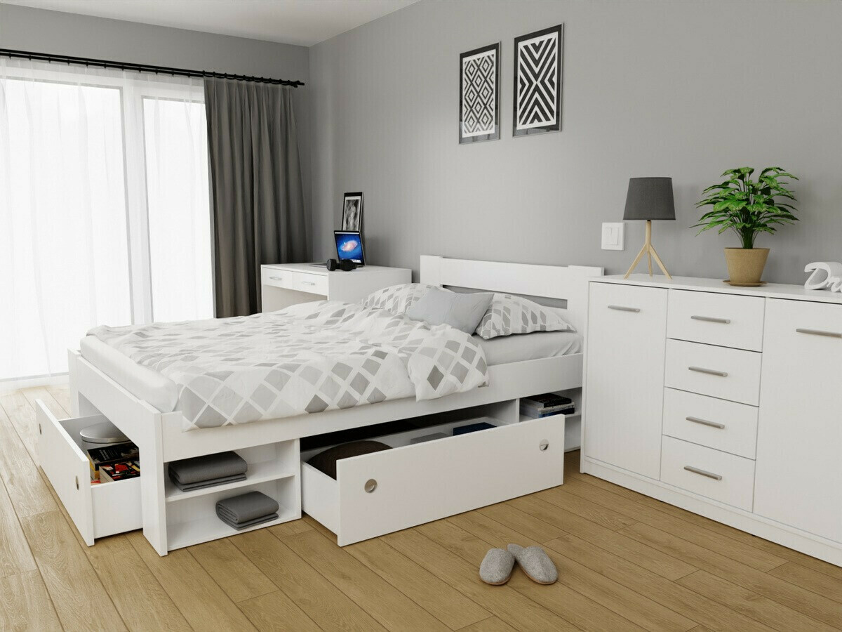 Bed Novsore 130 (White)