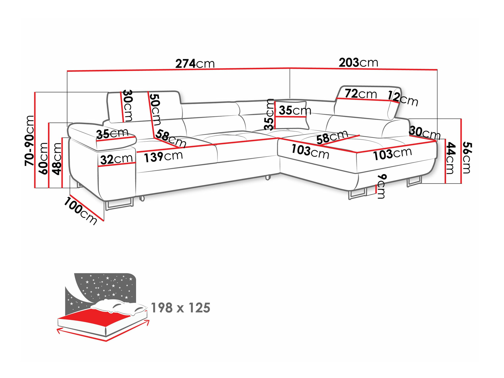 Γωνιακός Καναπές Comfivo Eliferu 100 (Manila 18)