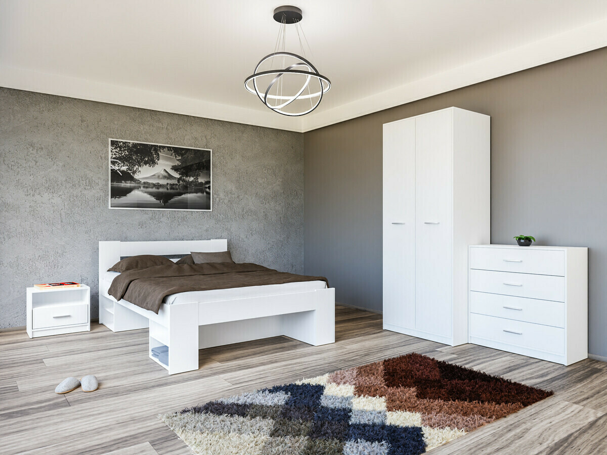 Σετ υπνοδωματίου Novsore 147 (Άσπρο)