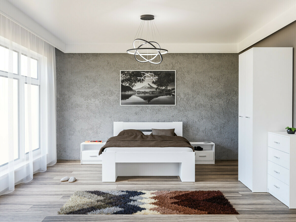 Σετ υπνοδωματίου Novsore 147 (Άσπρο)