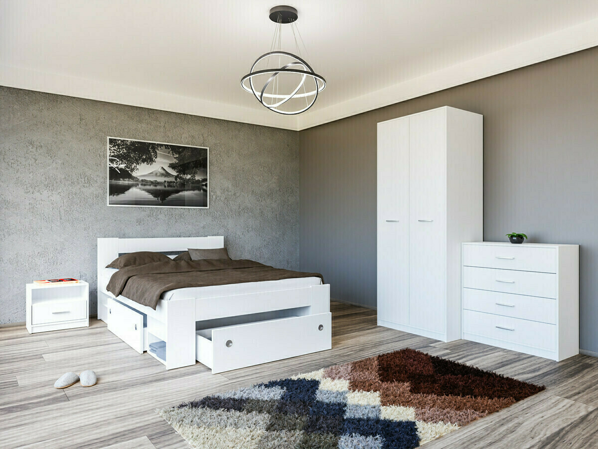 Σετ υπνοδωματίου Novsore 147 (Άσπρο)