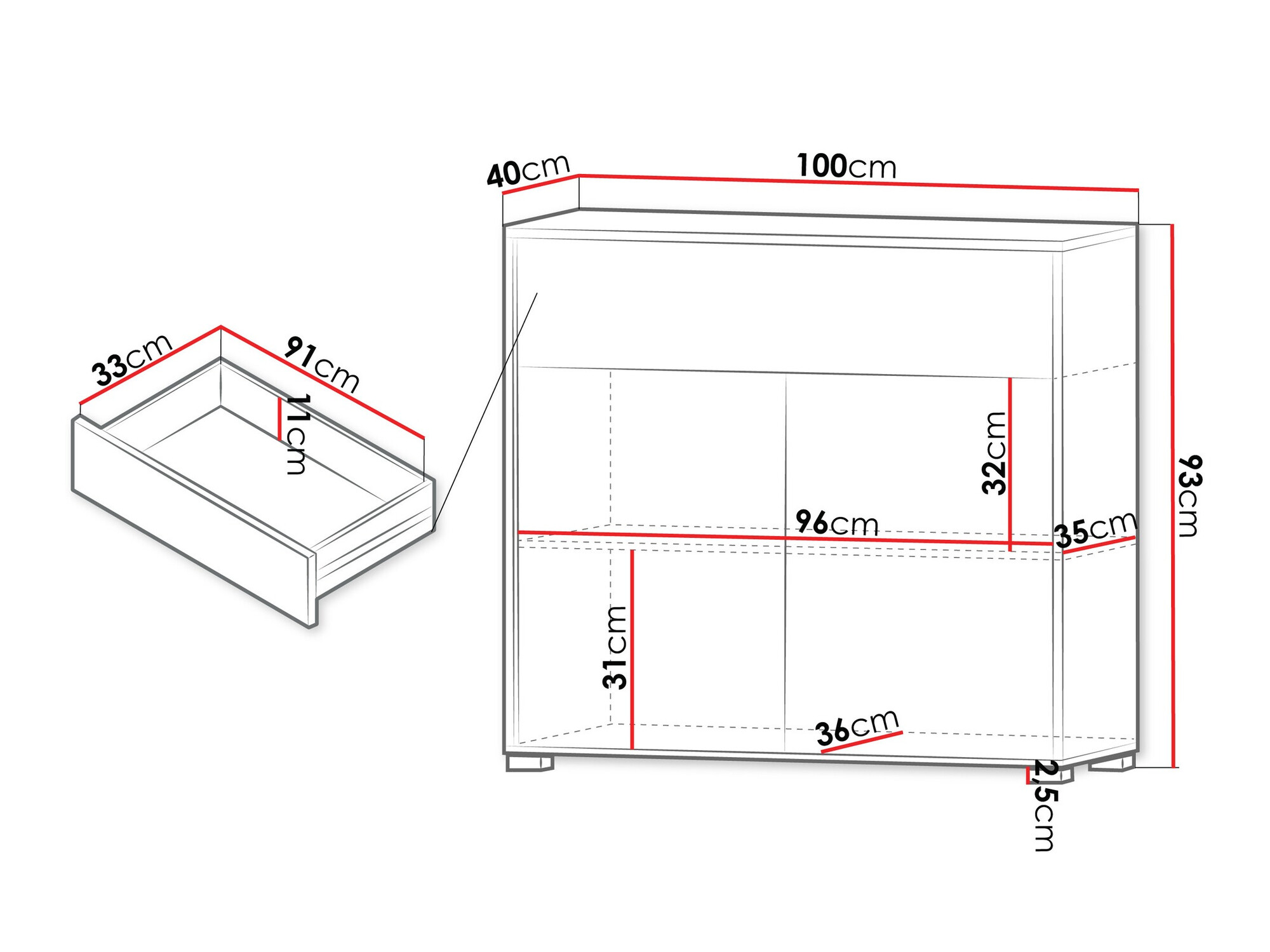 Συρταριέρα Comfivo Tutela IV (Άσπρο)
