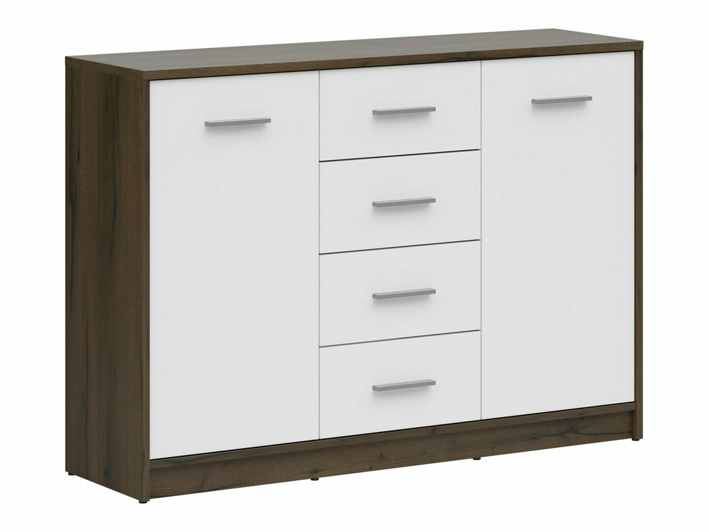 Συρταριέρα Novsore 118 (Σκούρα δρυς + Άσπρο)