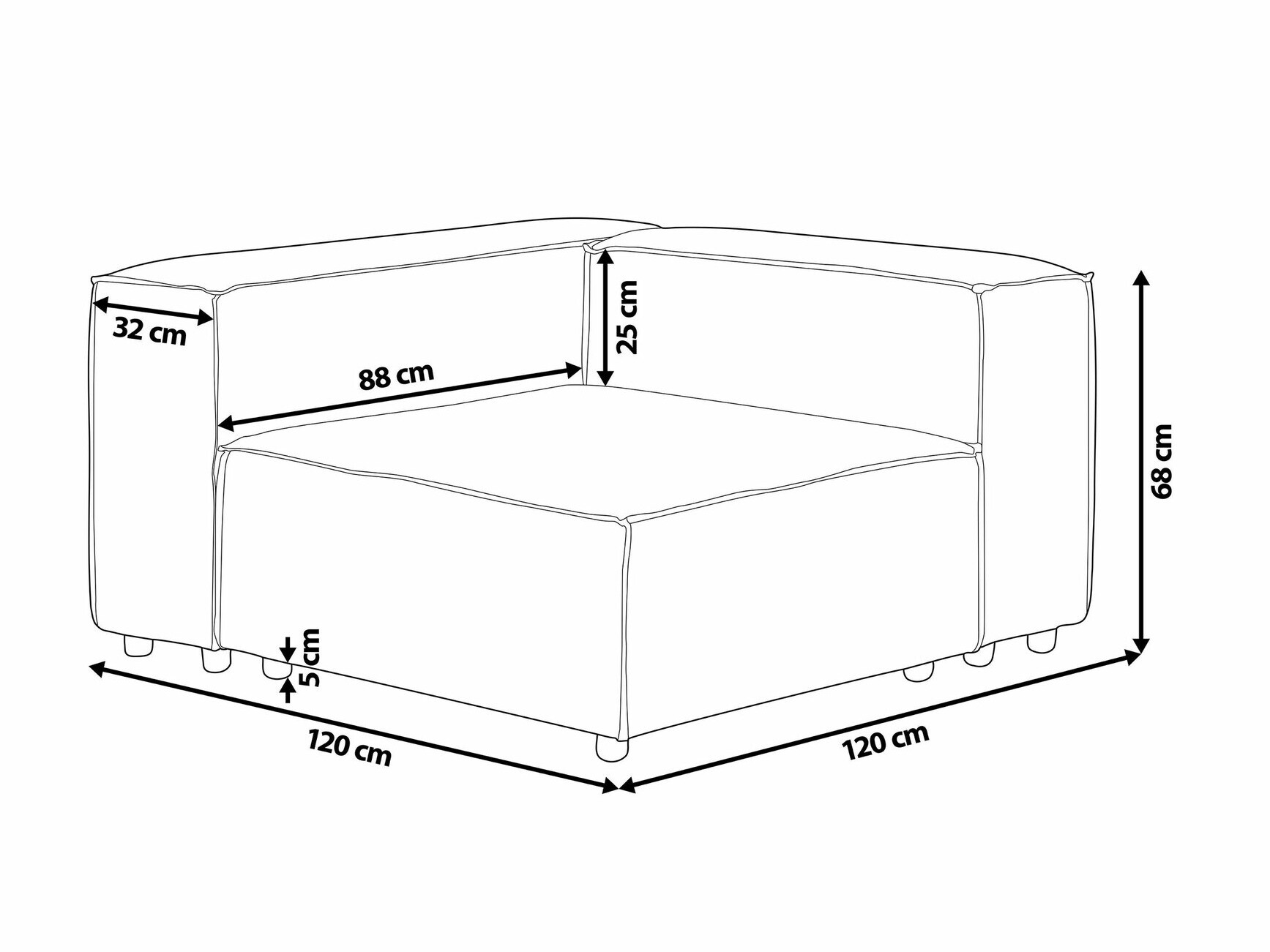 Αρθρωτή πολυθρόνα Serophi 101 (Μπεζ)