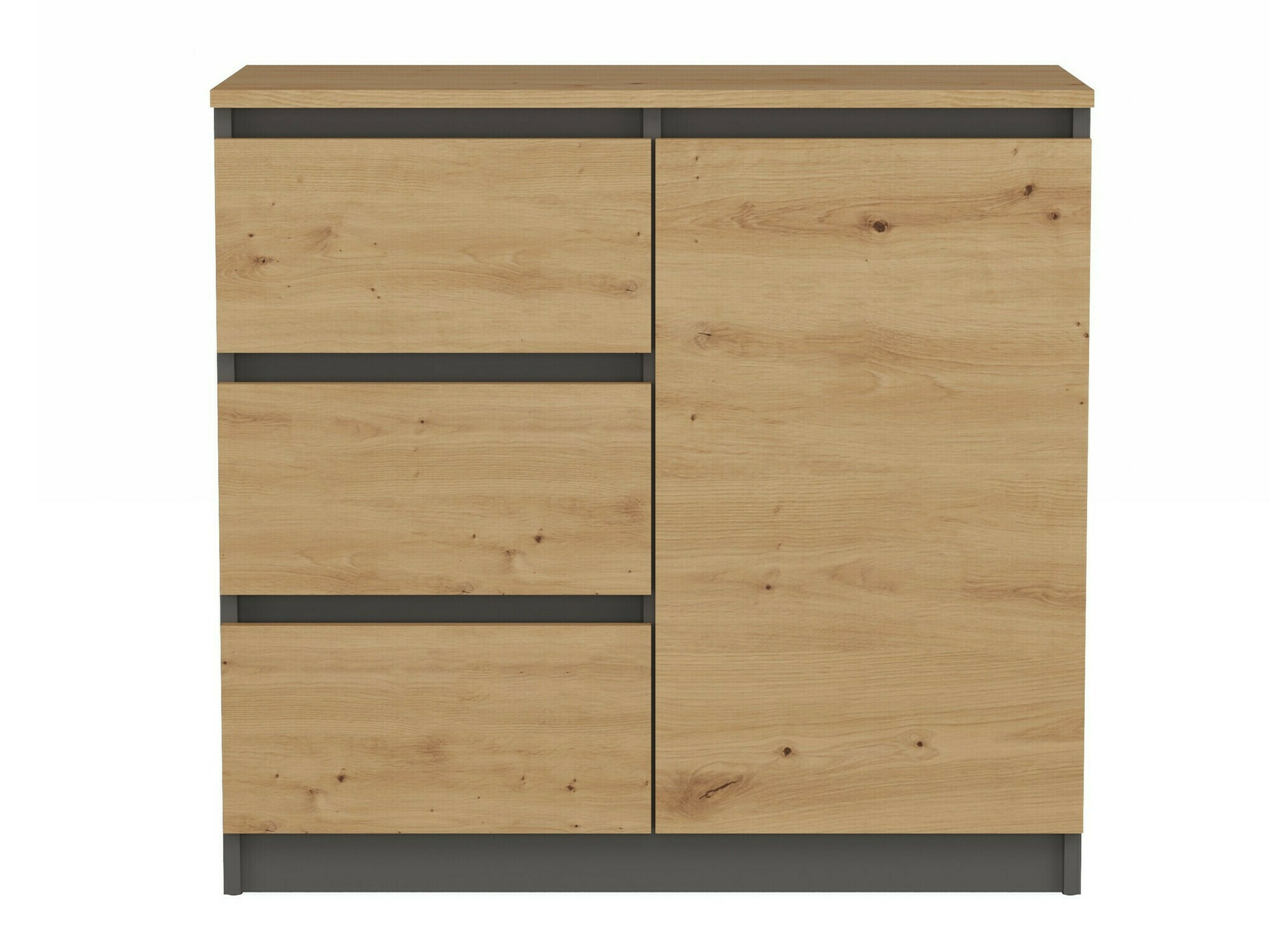 Chest of drawers Elbvelu 109 (Anthracite + Artisan oak)