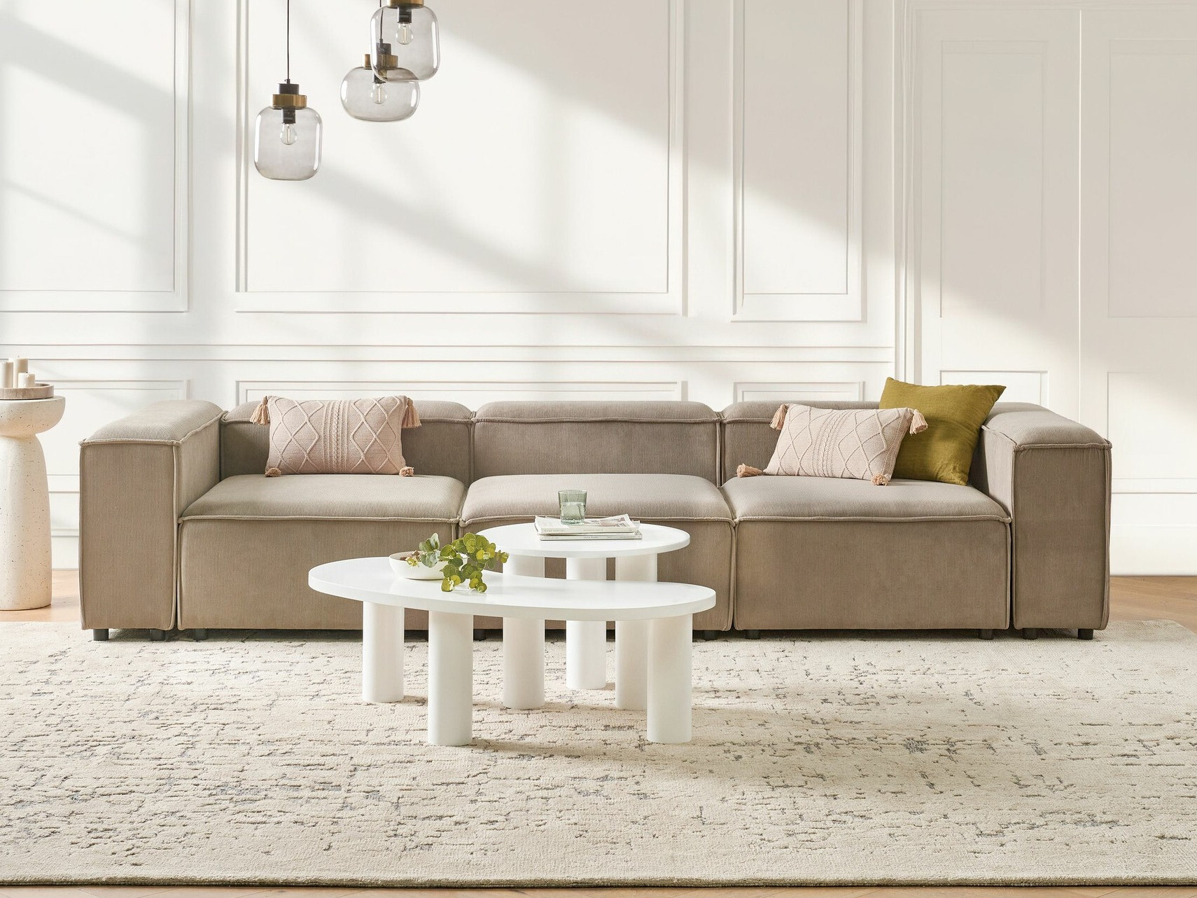 Αρθρωτός καναπές Serophi 104 (Taupe)