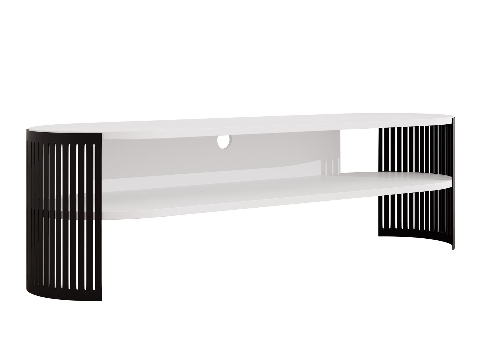 Έπιπλο τηλεόρασης Civer (Μαύρο + Άσπρο)