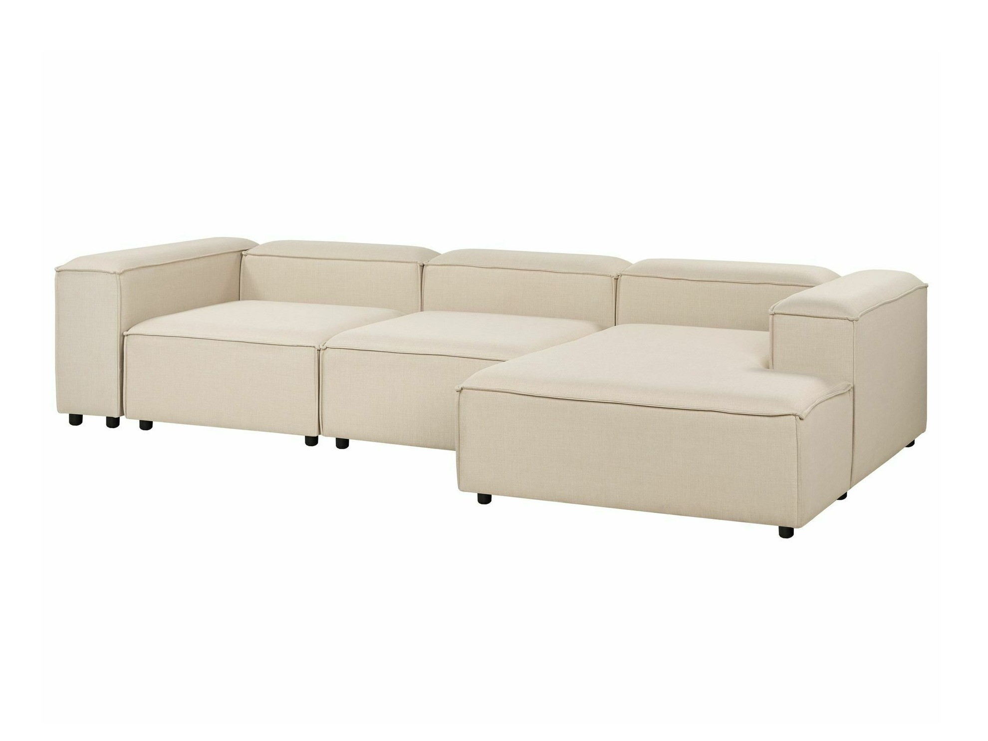 Αρθρωτός γωνιακός καναπές Serophi 106 (Μπεζ)