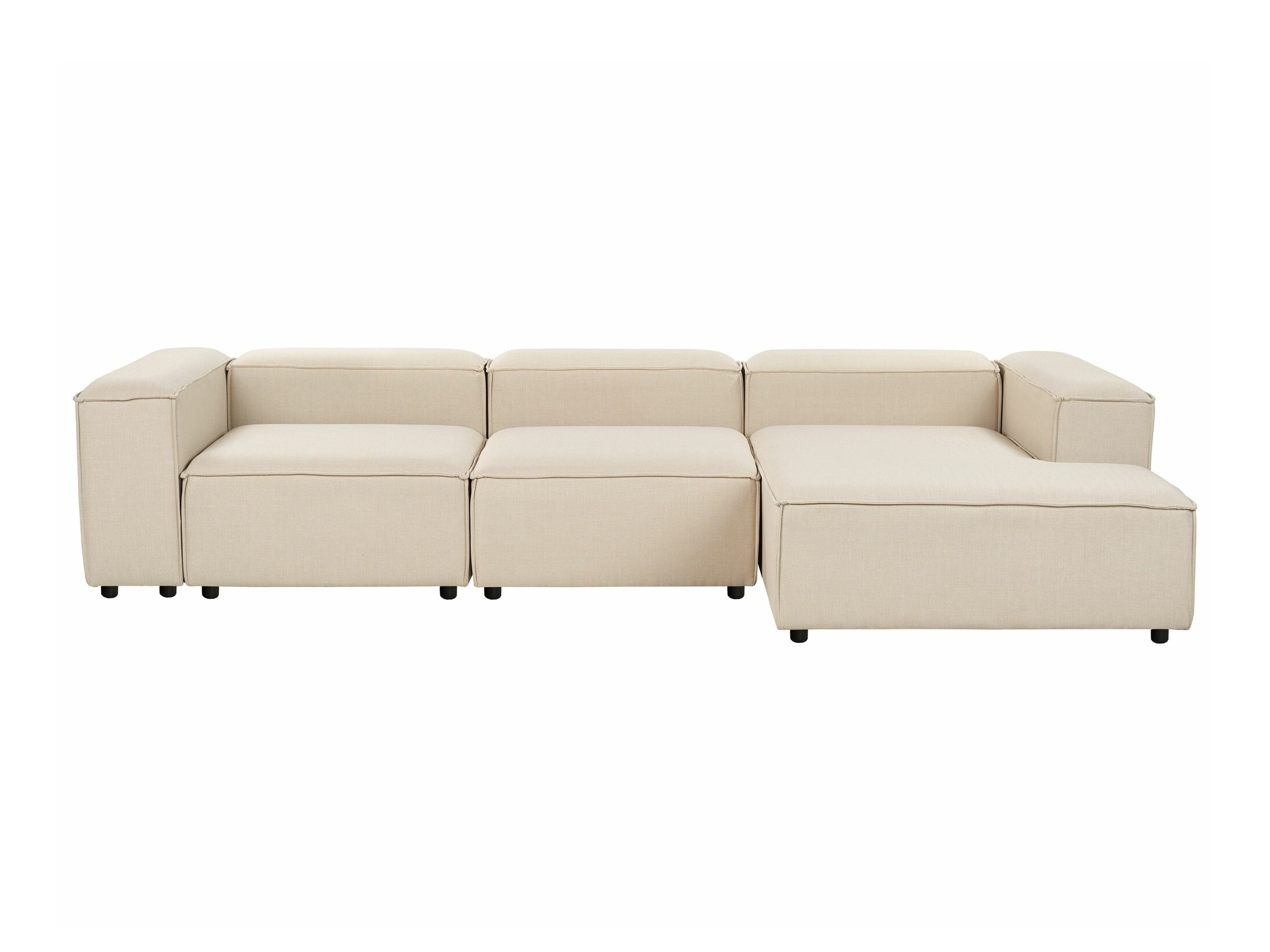 Αρθρωτός γωνιακός καναπές Serophi 106 (Μπεζ)