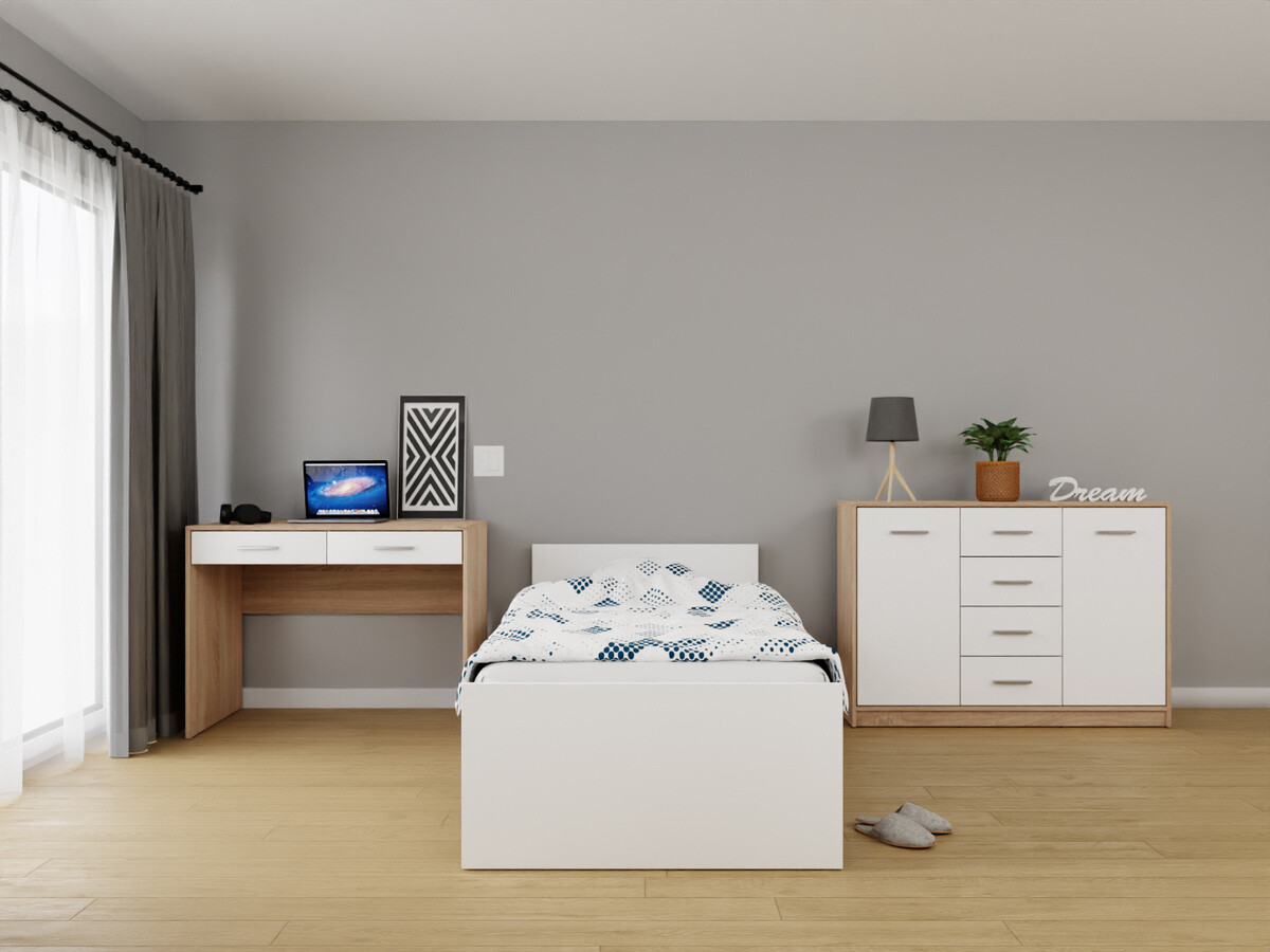 Bedroom set Novsore 149 (Sonoma oak + White)
