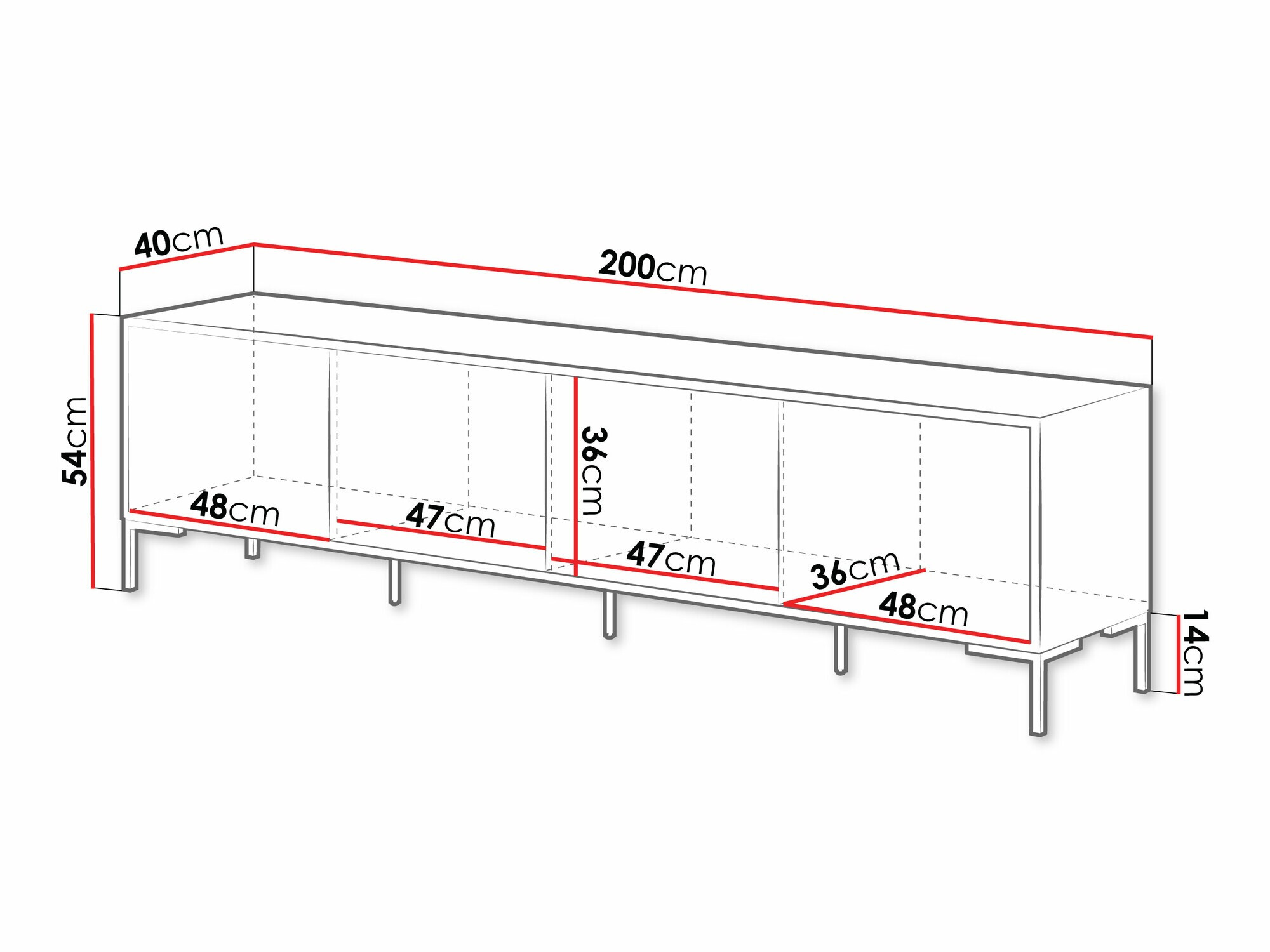 Έπιπλο τηλεόρασης Fabula I