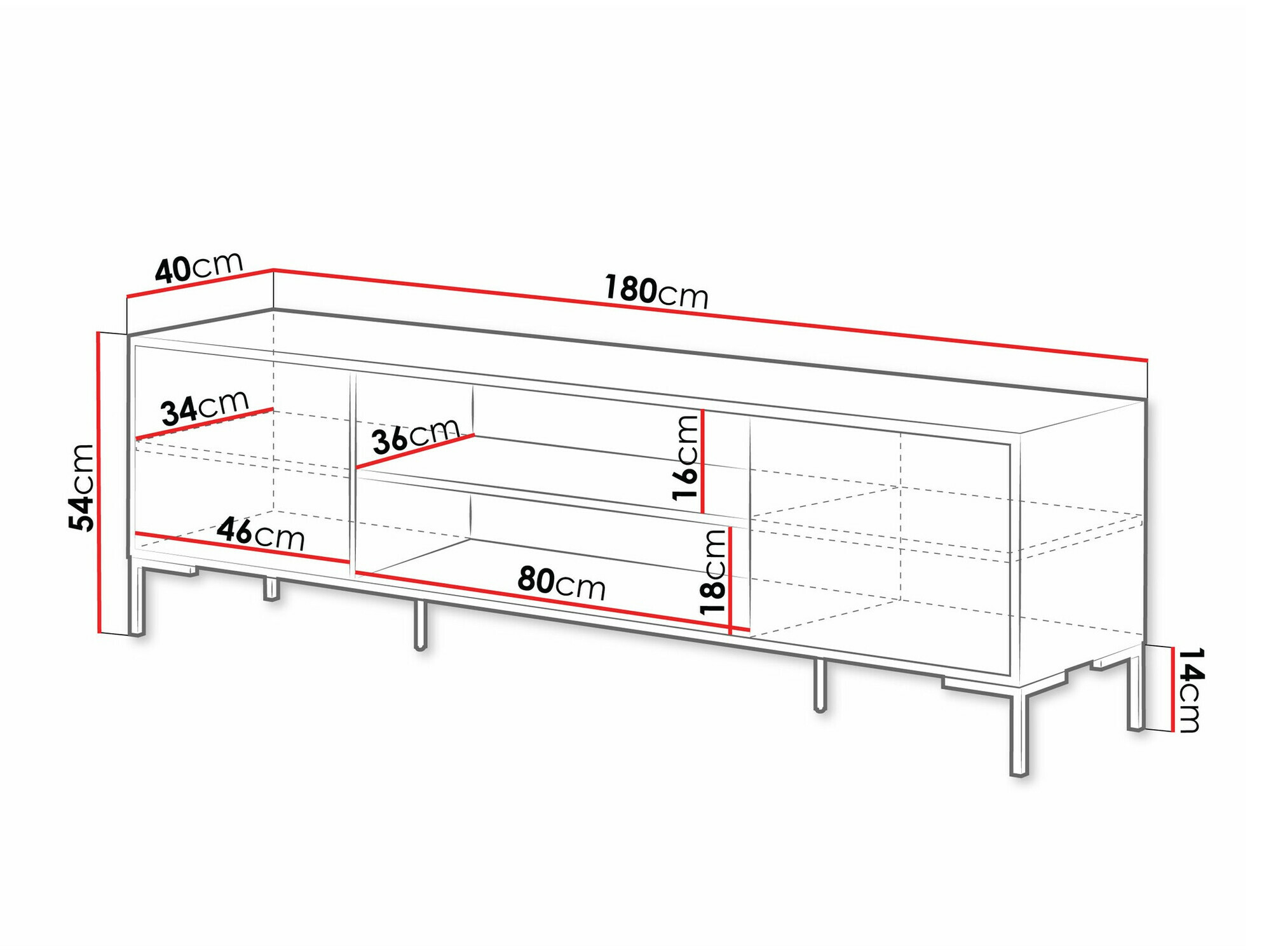 Έπιπλο τηλεόρασης Fabula