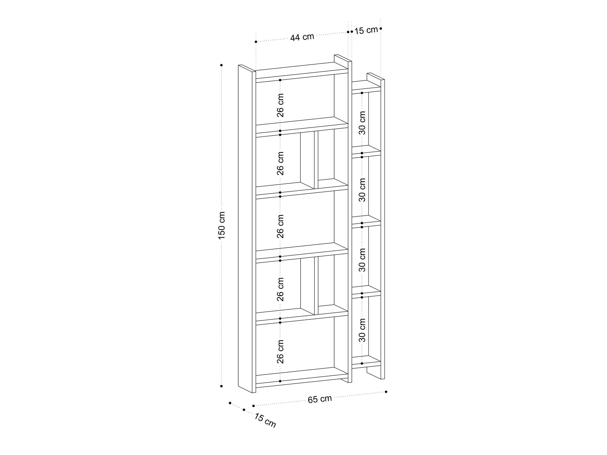 Bookcase Kailua 2349