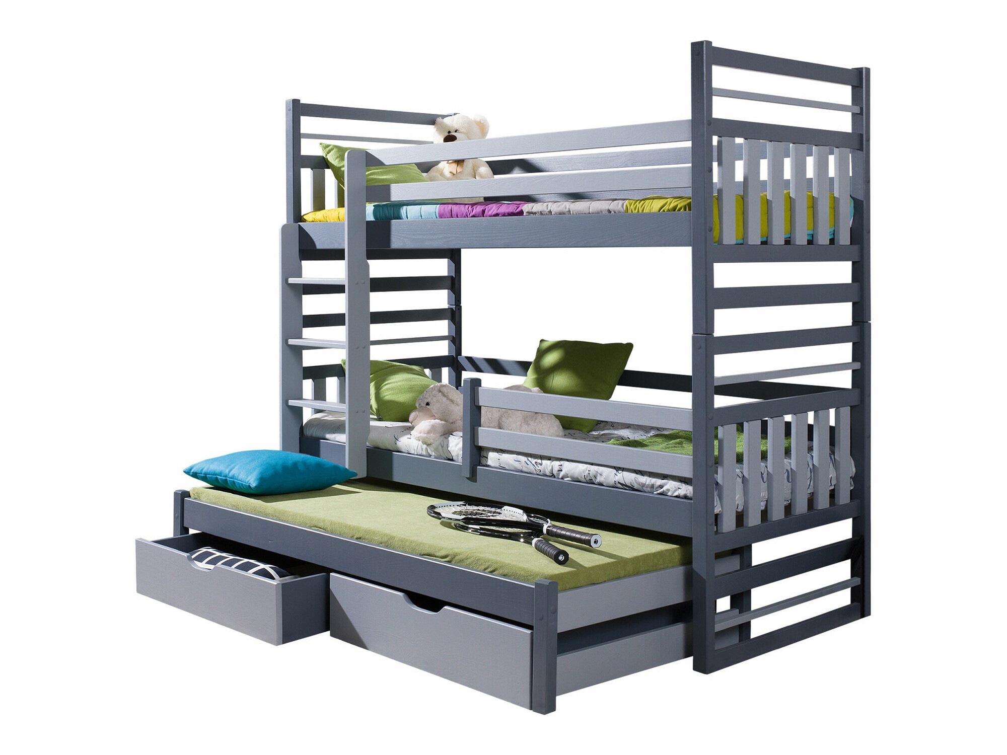 Bunk bed Henderson 124 (Graphite + Grey)