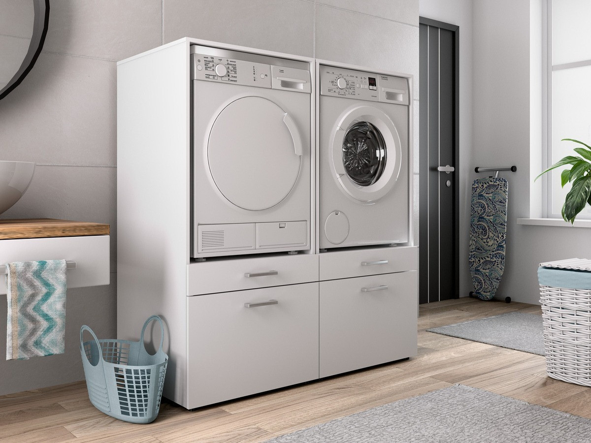 Ράφι μπάνιου Novdele 102 (Άσπρο)