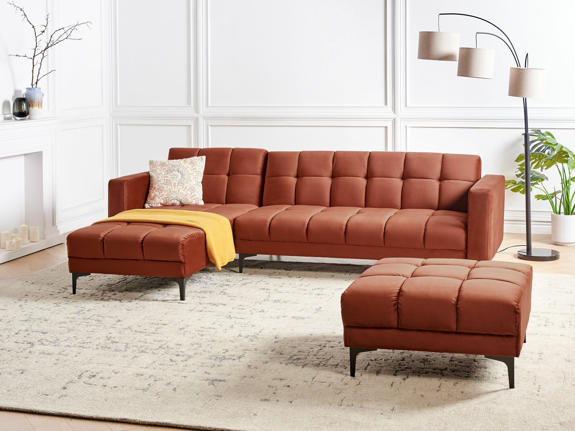 Σετ ταπετσαρισμένων επίπλων Mormiru 105 (Κόκκινο)