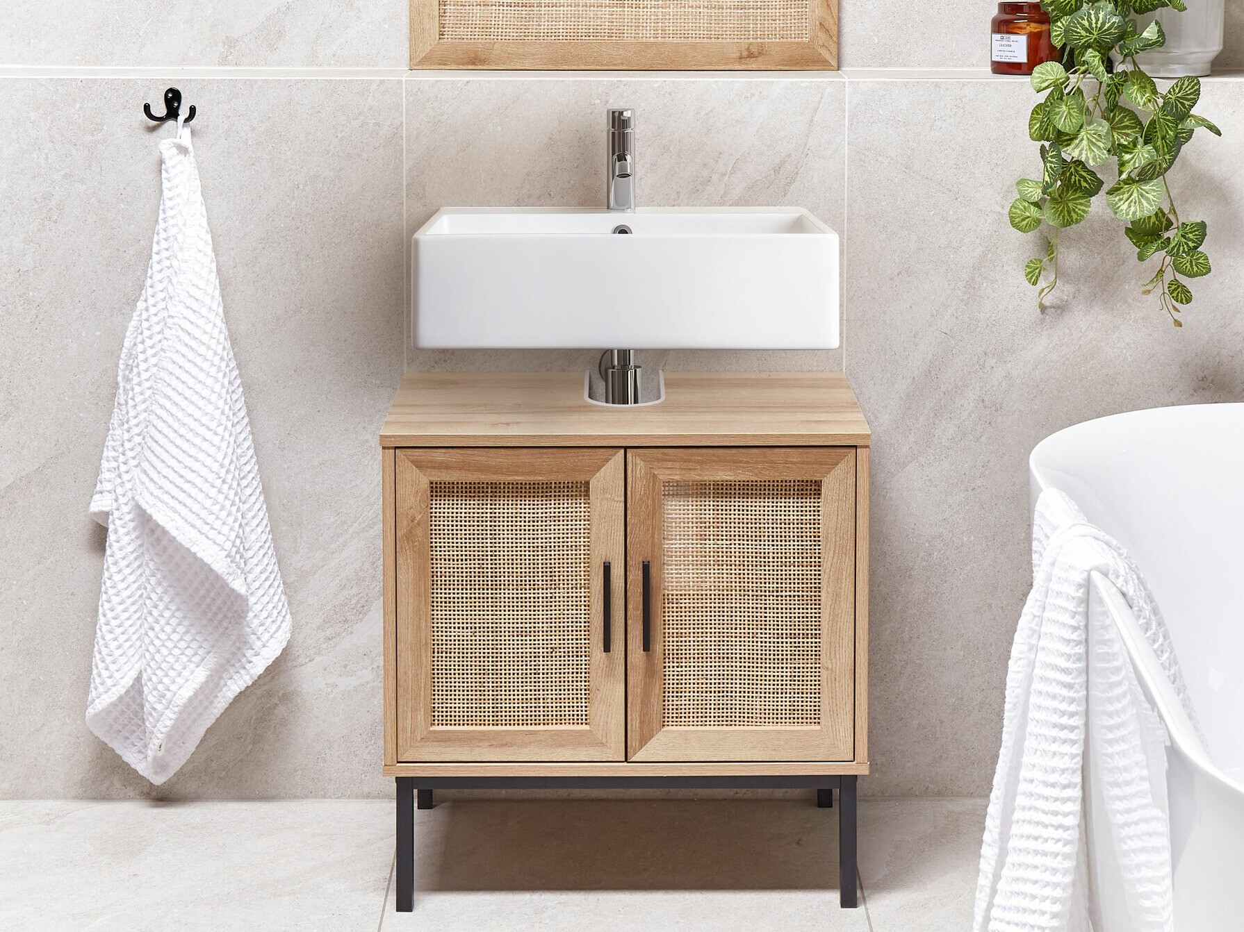Standing bathroom cabinet for washbasin Meldoru 105