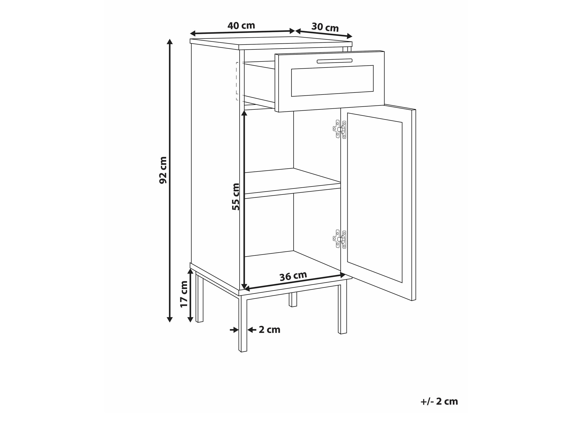 Standing bathroom cabinet Meldoru 102