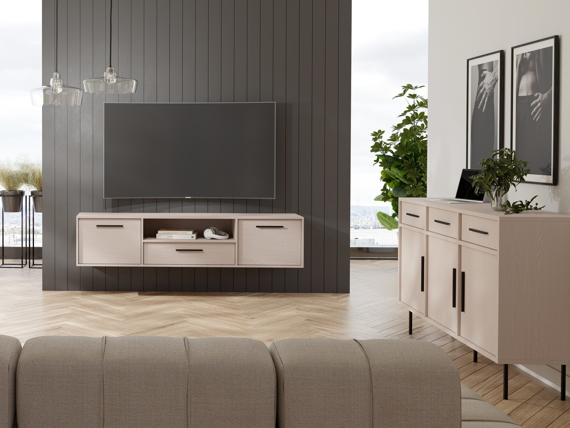 Chest of drawers Mansfield 104 (Light brown)