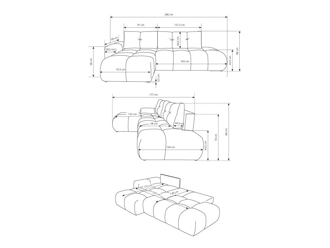 Corner sofa Kingston 156 (Curio 97)