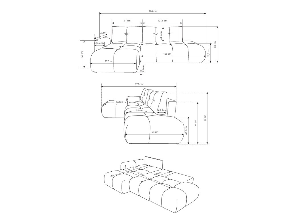 Corner sofa Kingston 156 (Curio 97)