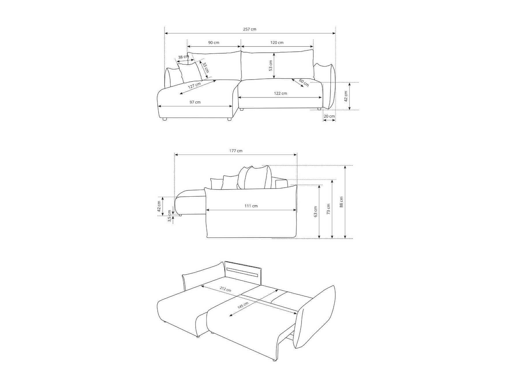 Γωνιακός Καναπές Kingston 153 (Tilia 01)