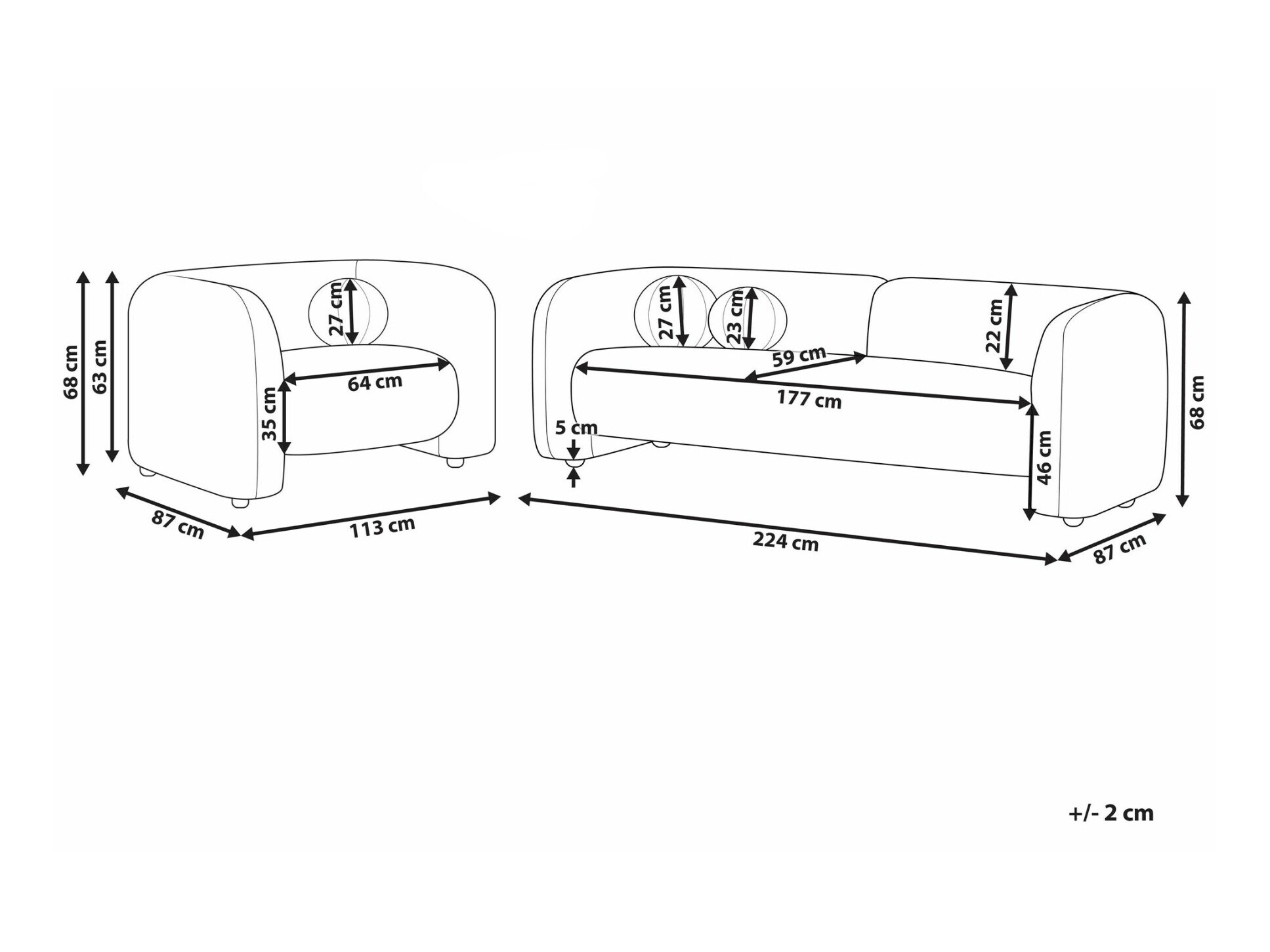 Upholstered furniture set Veselme 108