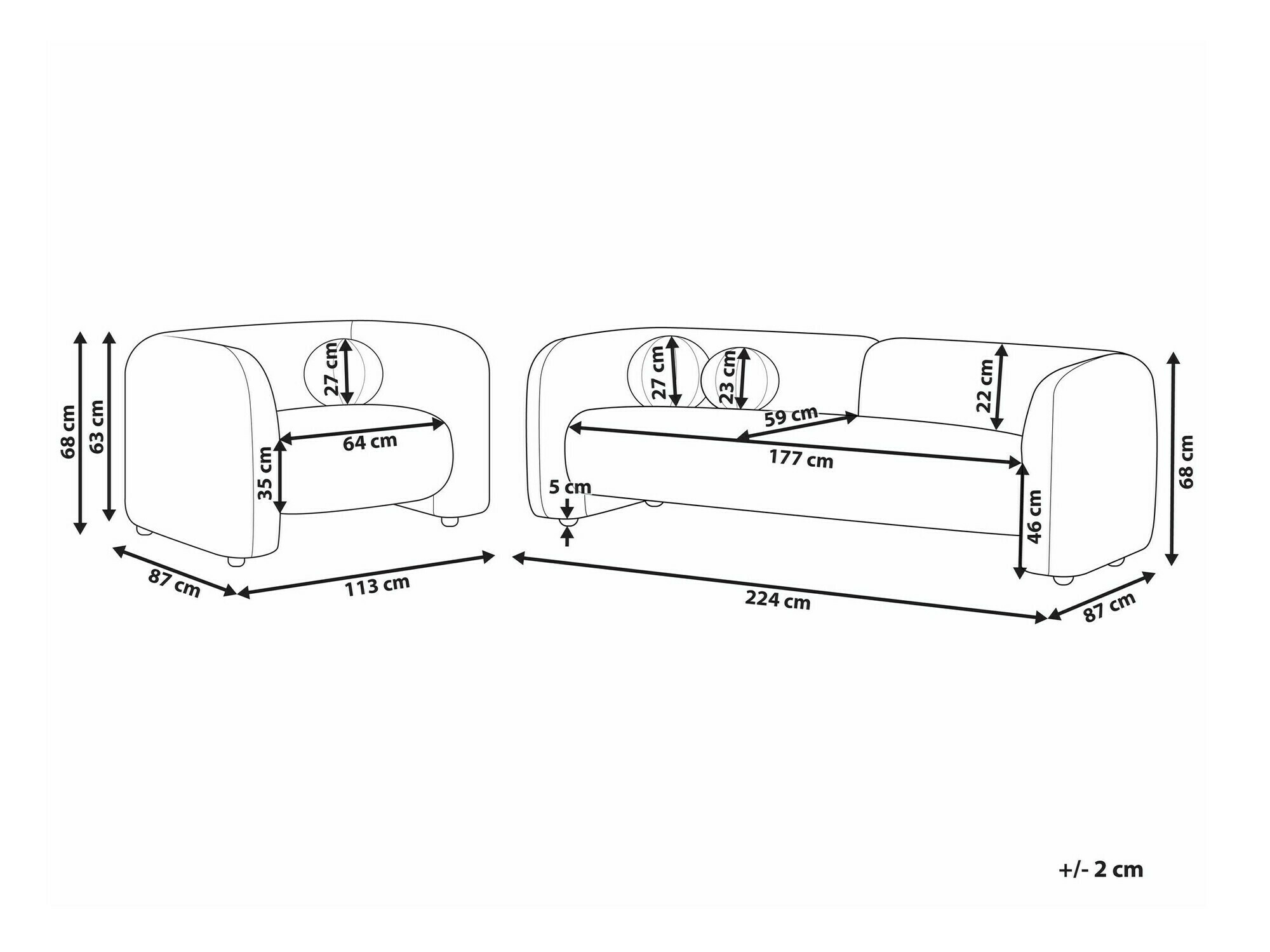 Upholstered furniture set Veselme 109