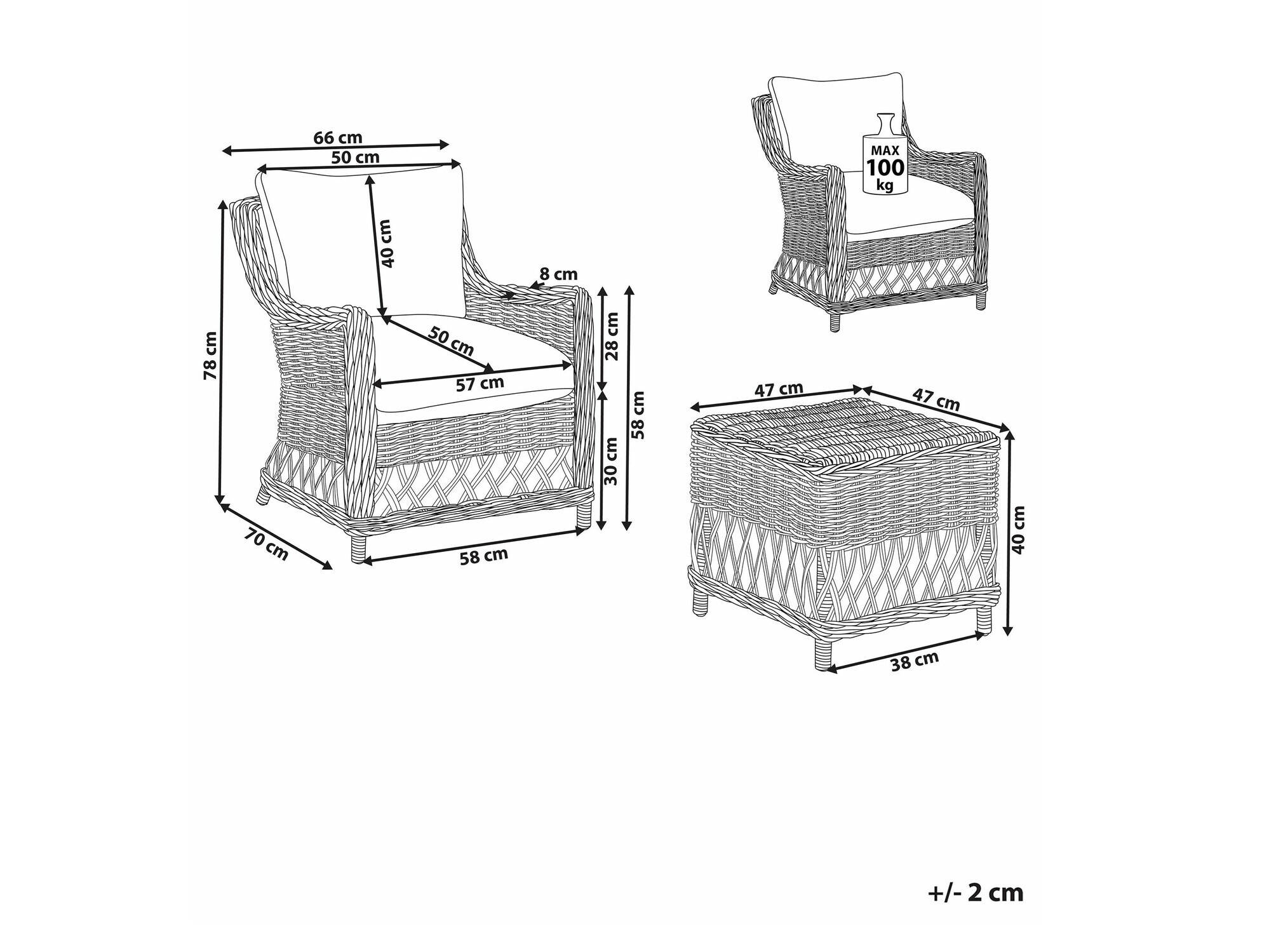 Outdoor furniture set Berwyn 2448