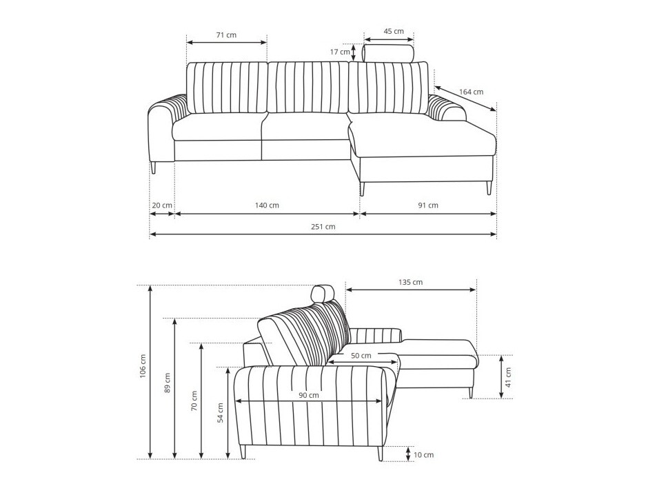 Γωνιακός Καναπές Kingston 163 (Loft 2)